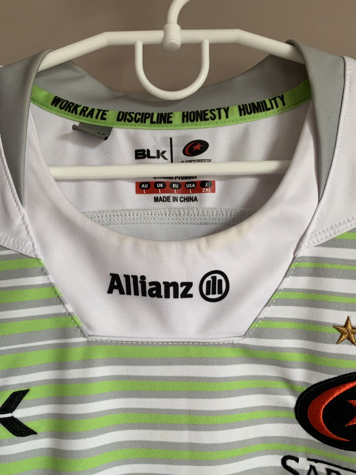 Other Saracens Home Rugby Union Shirt BLK Jersey Size L #12 Size US L / EU 52-54 / 3 - 9 Thumbnail