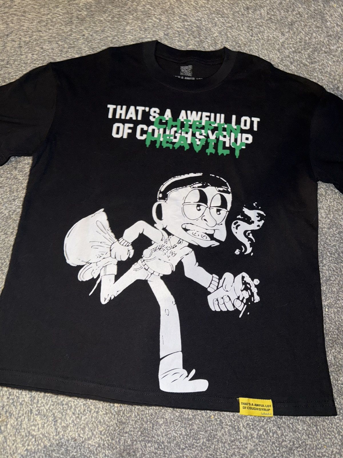 NEW SIZE M AWFUL LOT OF COUGH SYRUP X CHIEFIN HEAVILY TEE