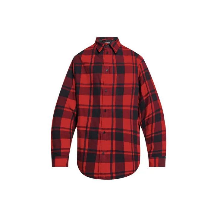 Balenciaga Red Plaid Long Sleeve Shirt 0079-2507