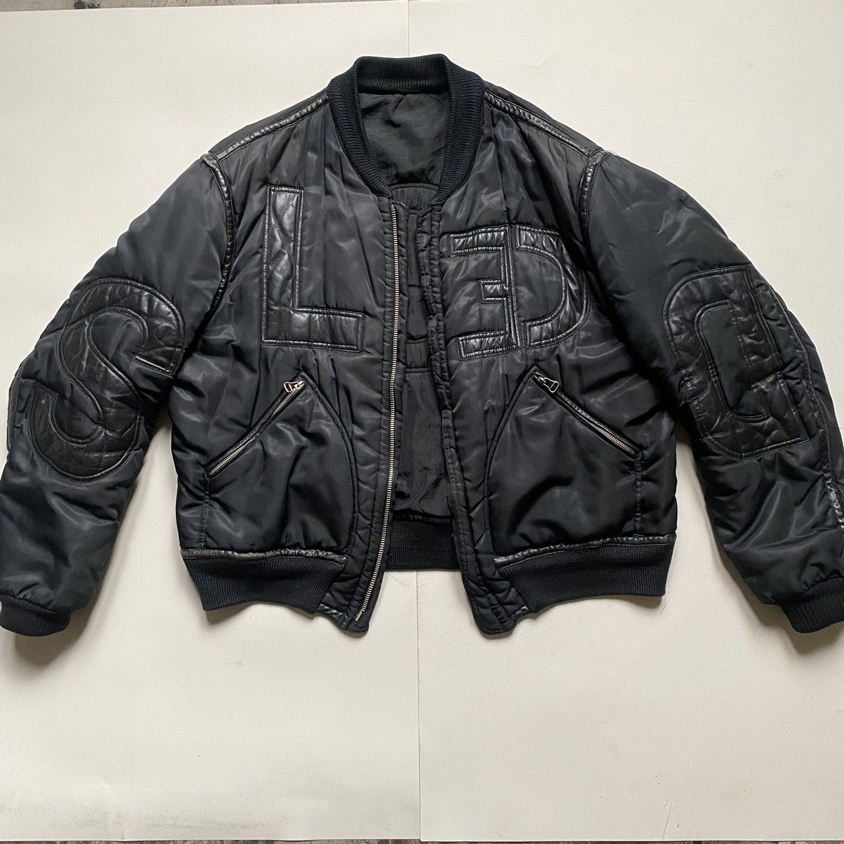 Image of Marithe Francois Girbaud Marithé François Girbaud Bomber in Black, Men's (Size XL)