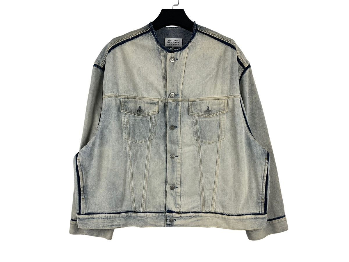 Maison Margiela Maison Margiela Collarless Oversized Denim Jacket Size US S / EU 44-46 / 1 - 1 Thumbnail