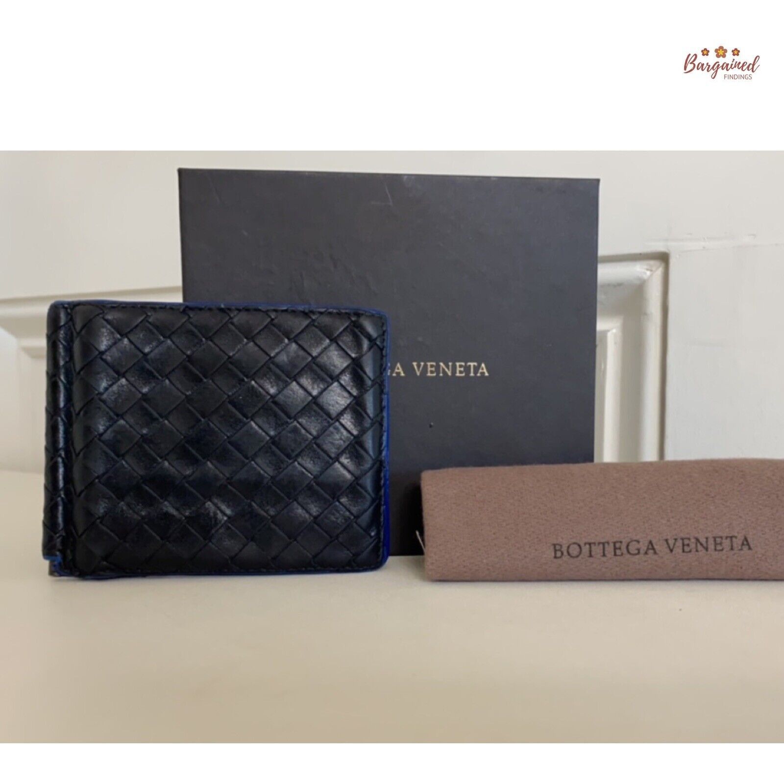 Bottega Veneta Bottega Veneta Intrecciato Leather Money Clip Bifold Wallet Size ONE SIZE - 1 Thumbnail