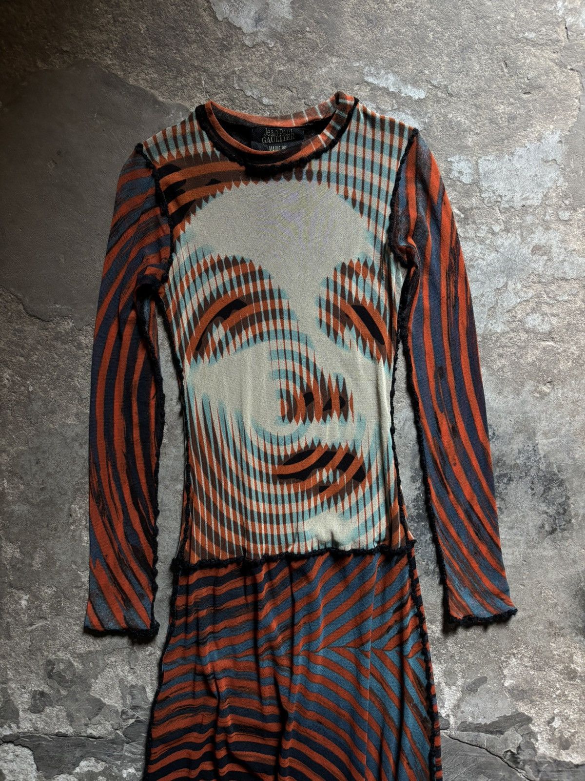 Jean Paul Gaultier FW 2001 Jean Paul Gaultier “Marlene Dietrich” Optical Art Size M / US 6-8 / IT 42-44 - 4 Thumbnail