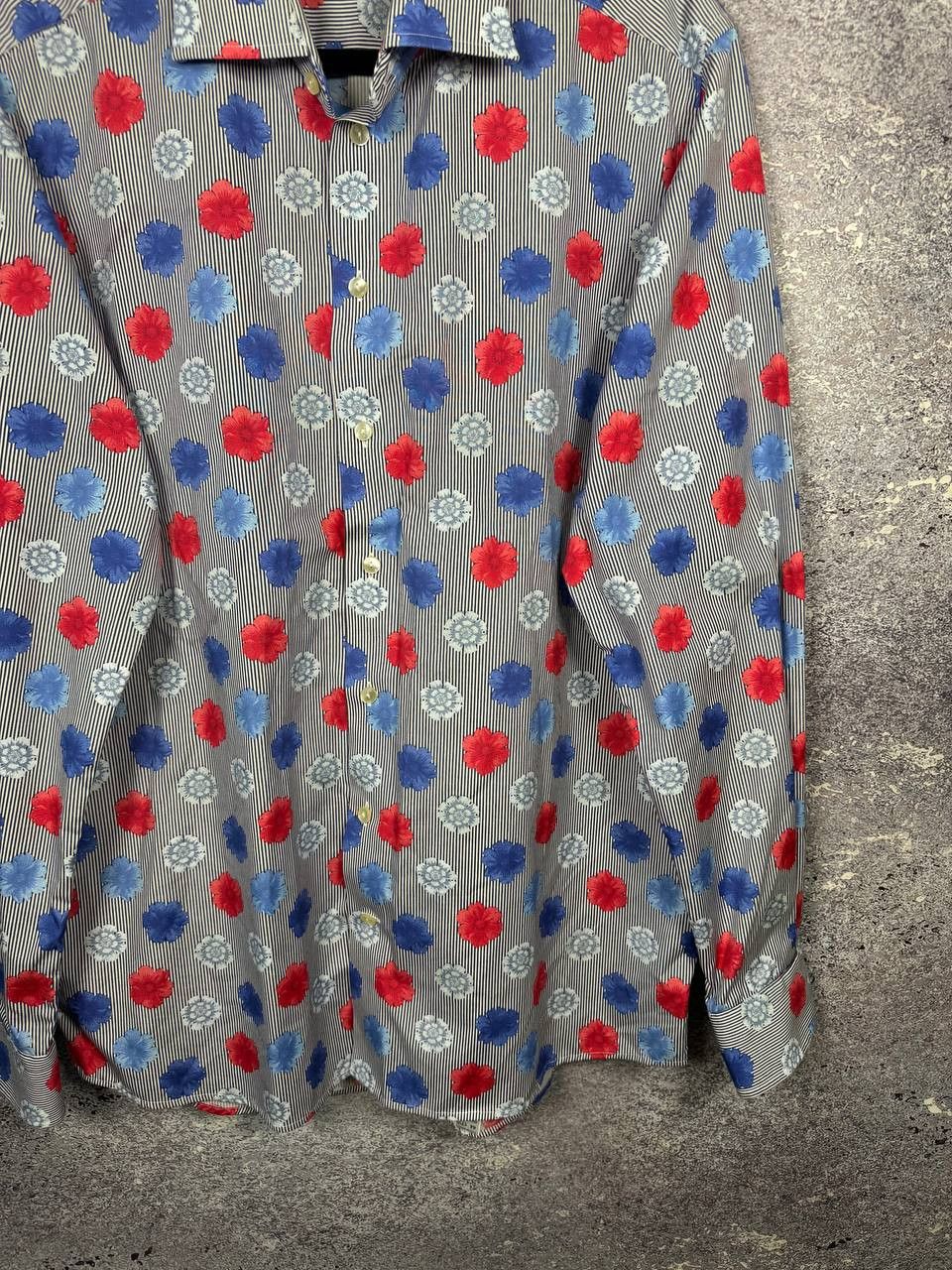 Eton ETON FLOWER FLORAL PRINTED SHIRT BUTTON UP MEN'S Size US XL / EU 56 / 4 - 3 Thumbnail