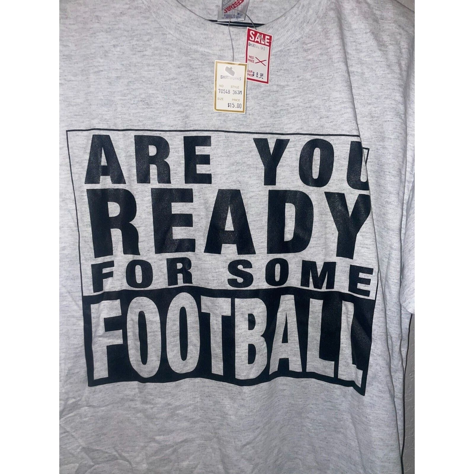 Jerzees Vintage Irish Beer Shirt More Football Gray Tee VTG 90s L Size US L / EU 52-54 / 3 - 3 Thumbnail