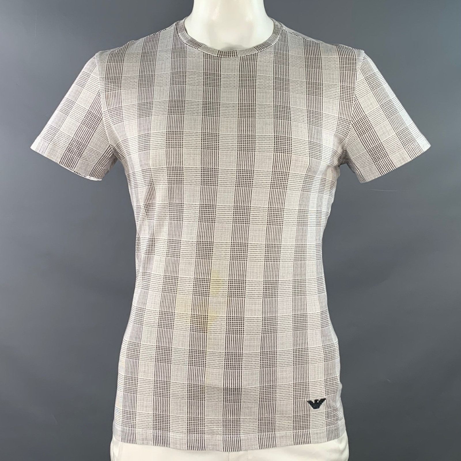 Emporio Armani Size XXL Brown White Hearts Dots Short Sleeve T-shirt Size US XXL / EU 58 / 5 - 1 Thumbnail