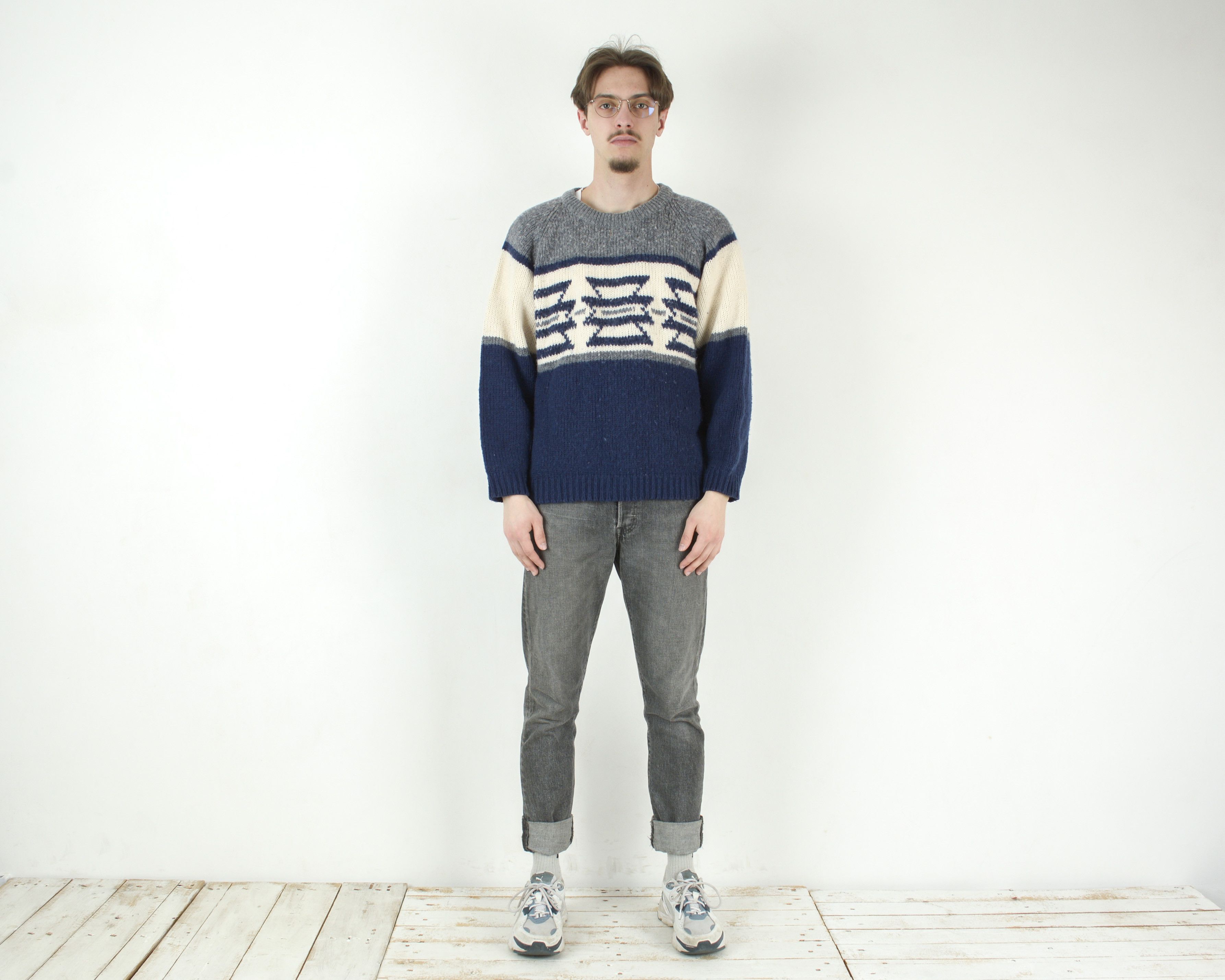 Vintage RED N ROCK Men Sweater Jumper Pullover Wool Retro Nordic Top Size US M / EU 48-50 / 2 - 1 Thumbnail