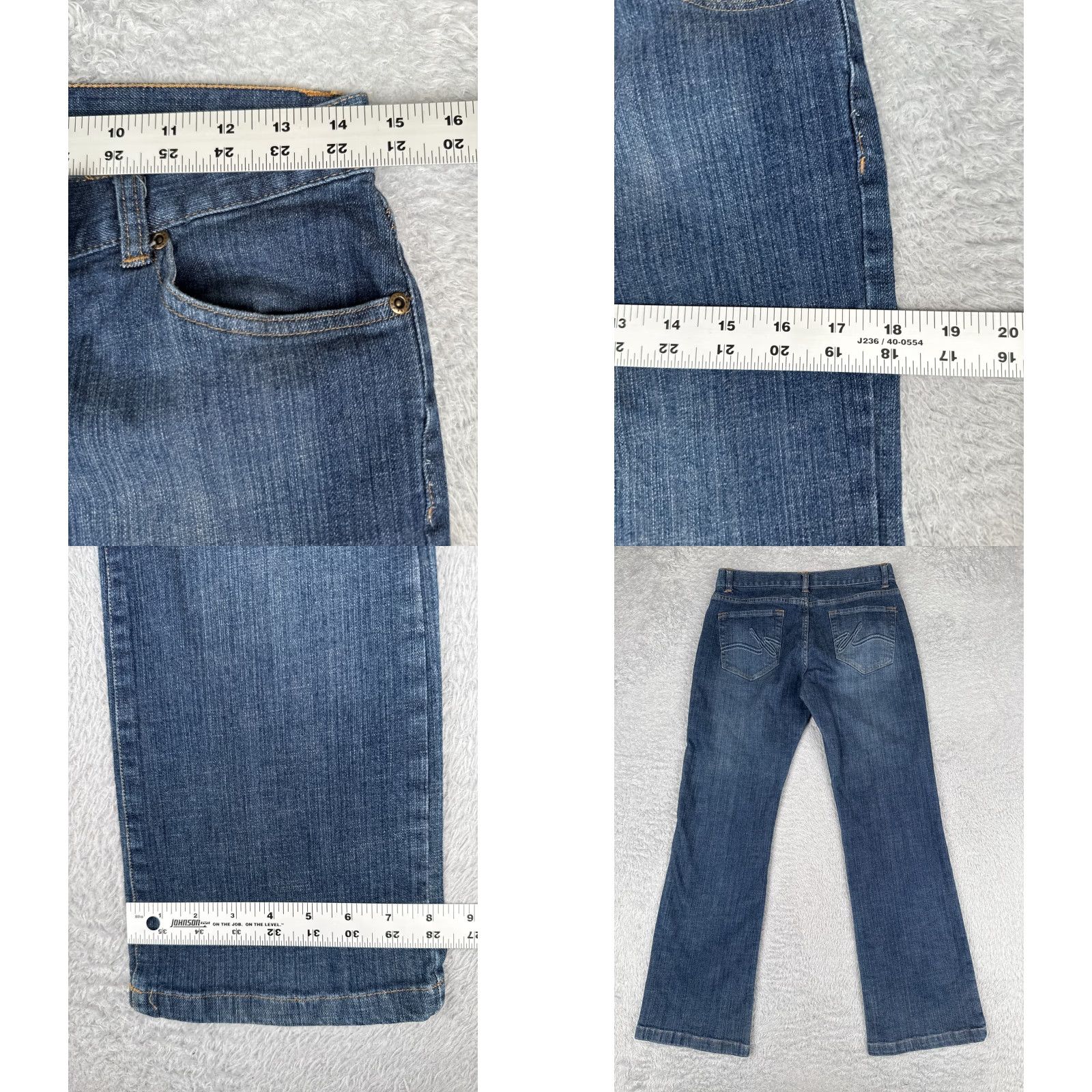 Denime Daisy Fuentes Jeans Womens 8P Blue Denim Boot Cut Low Rise Cotton 29x29 Daisy Fuentes Size 30" / US 8 / IT 44 - 9 Thumbnail