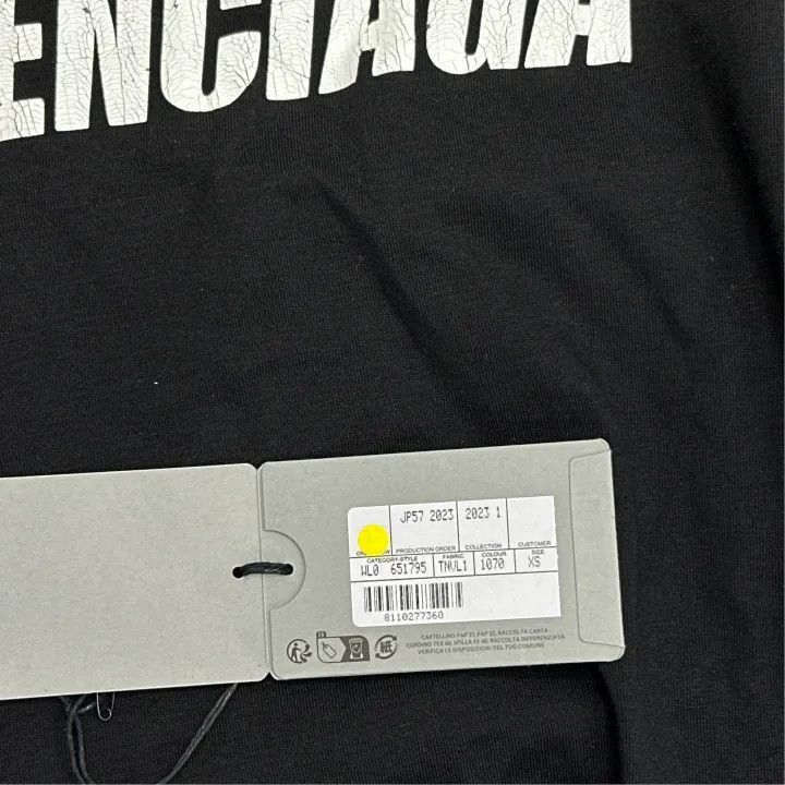 Balenciaga Balenciaga Balenciaga Logo Black Short Sleeve TShirt -2507 Size US XS / EU 42 / 0 - 5 Thumbnail