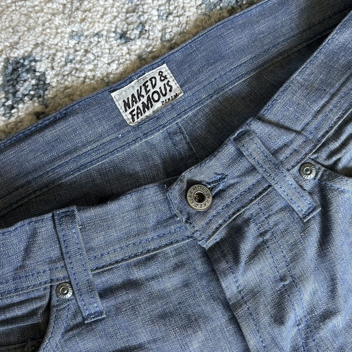 Naked & Famous 2013 Made in Canada 10 oz Selvedge Chambray Japanese Denim Size US 32 / EU 48 - 4 Thumbnail