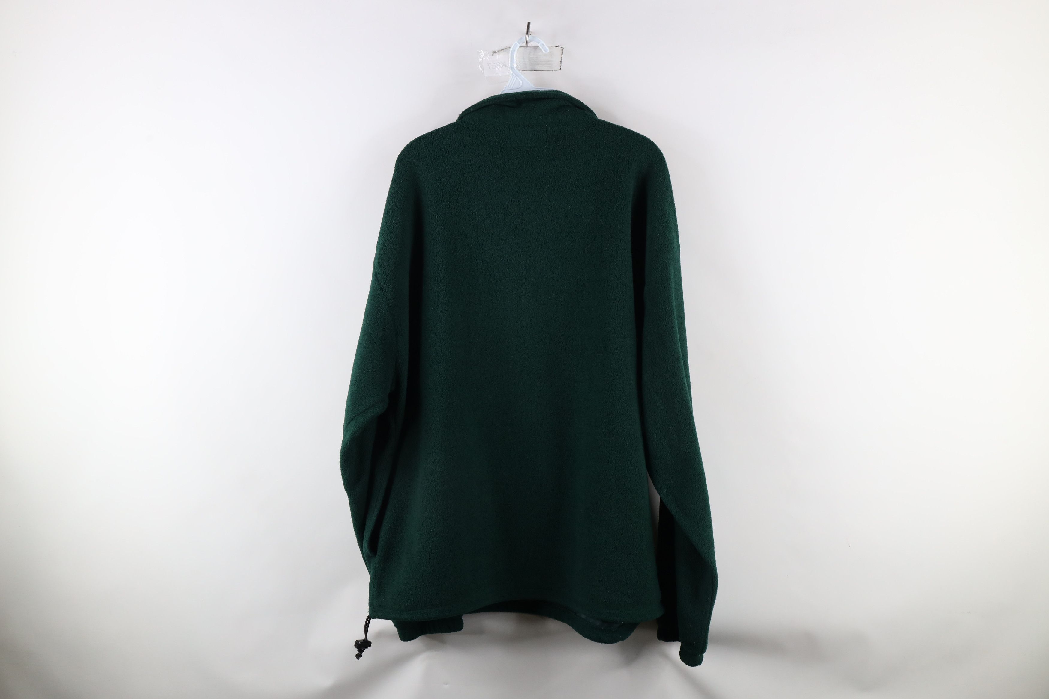 Vintage Vintage 90s Streetwear Zip Fleece Pullover Sweater Green Size US XL / EU 56 / 4 - 7 Thumbnail