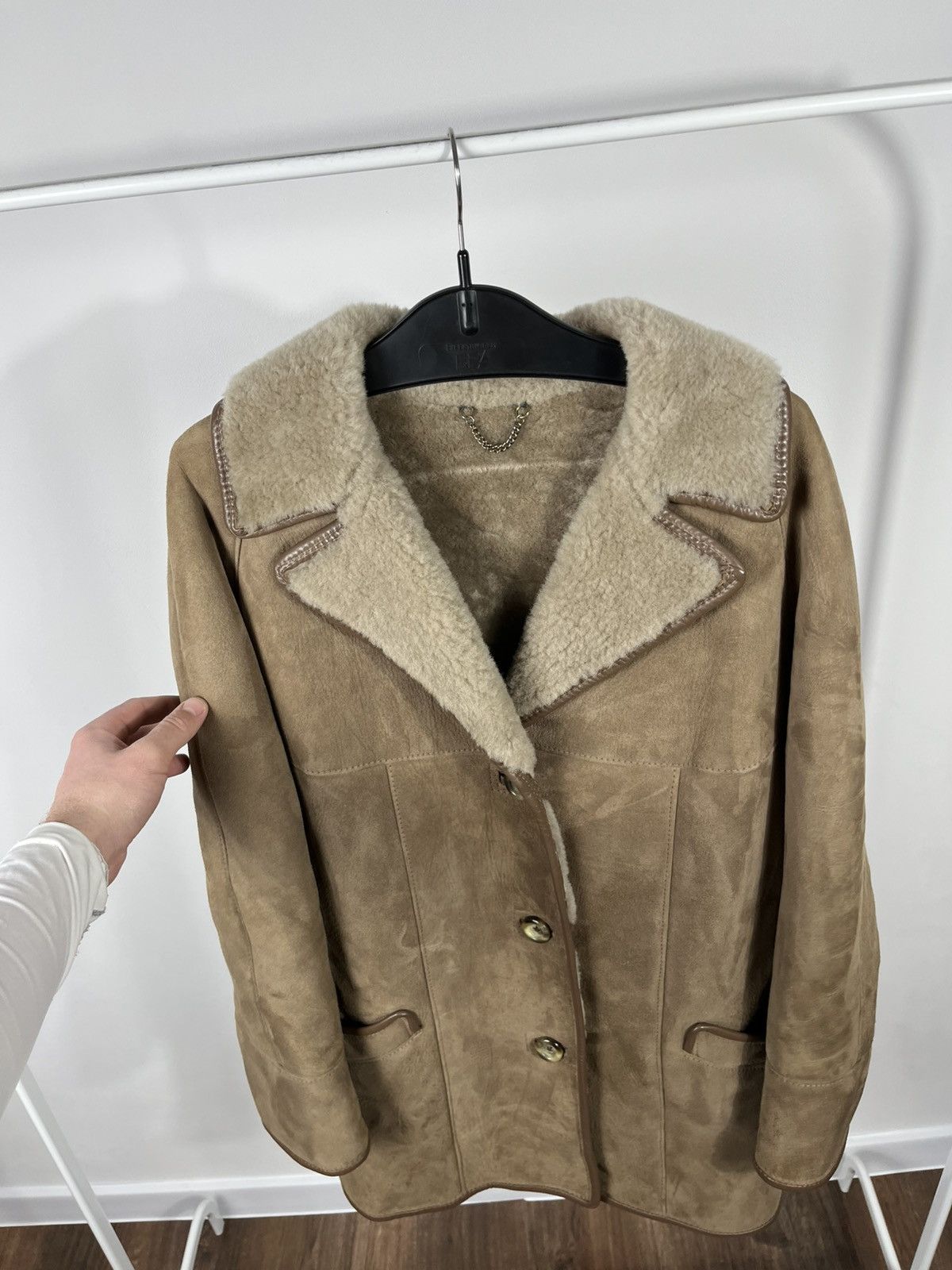 Other Women’s Lambskin Shearling Coat Brown Real Sheepskin size L Size L / US 10 / IT 46 - 6 Thumbnail