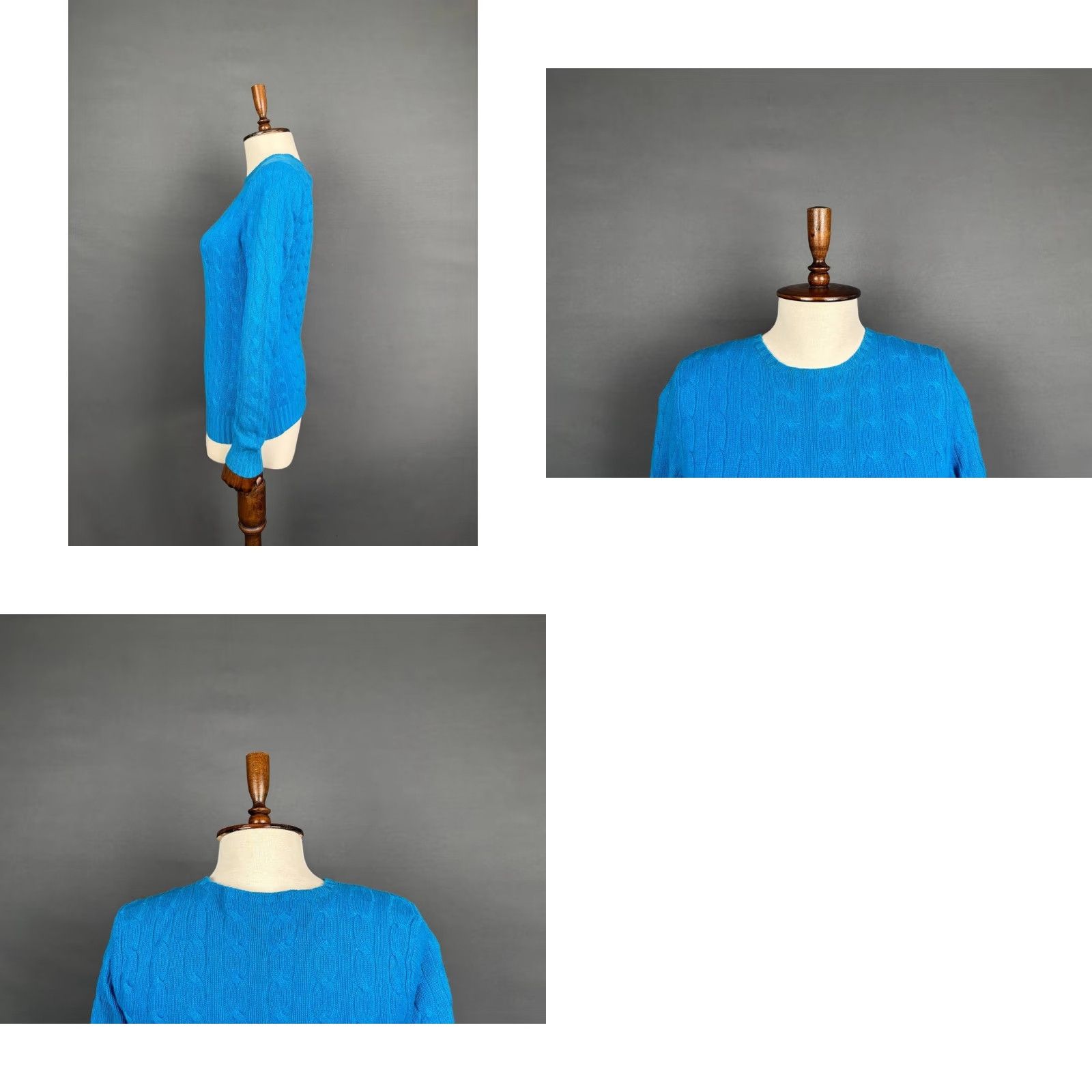 Ralph Lauren Ralph Lauren Womens Knit Sweater Size M Blue Cashmere Long Sleeve Slim Fit Size M / US 6-8 / IT 42-44 - 8 Thumbnail