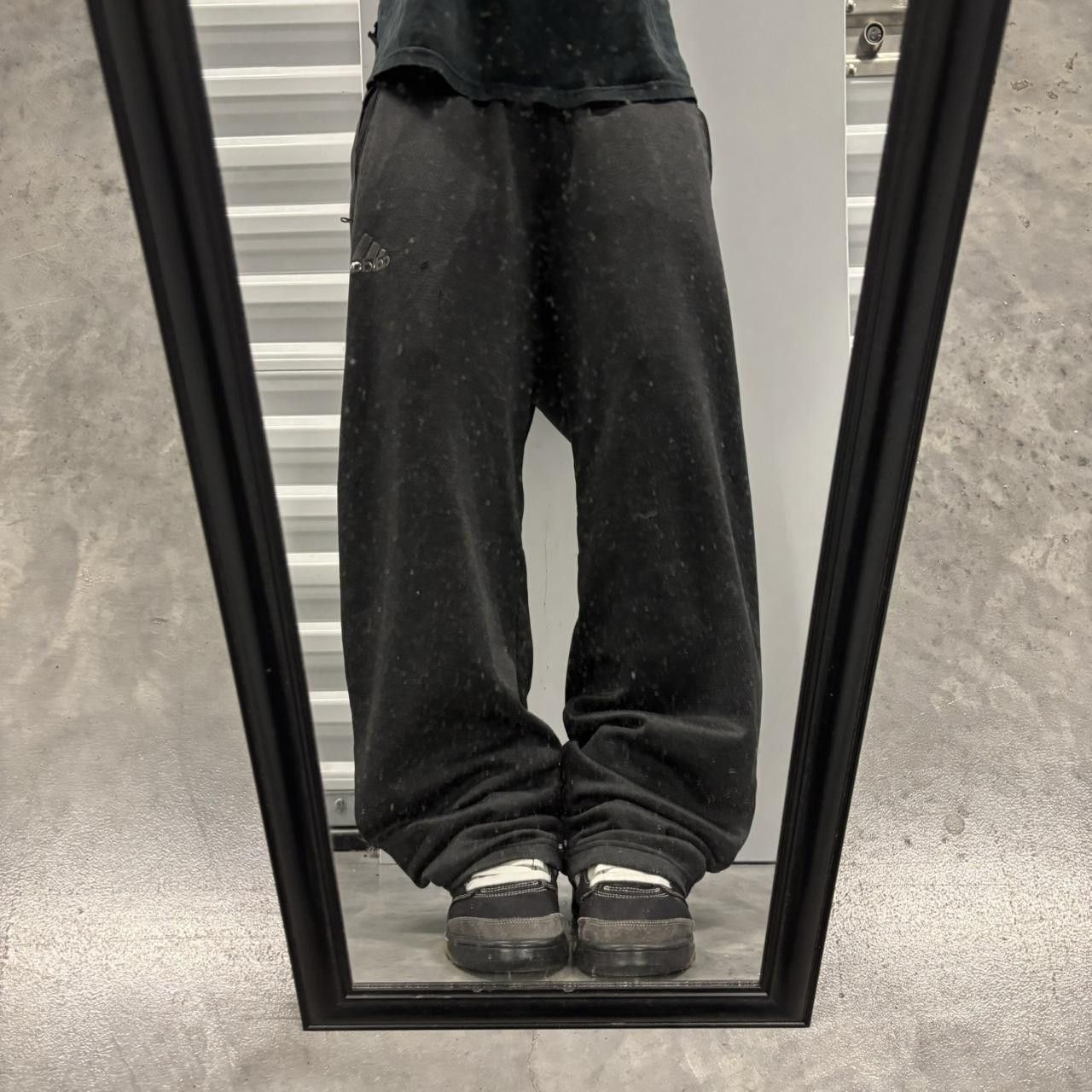 Adidas × Vintage Crazy Vintage Y2K/2000s Baggy Black Adidas Streetwear Skater Track Pants! Size US 32 / EU 48 - 1 Thumbnail