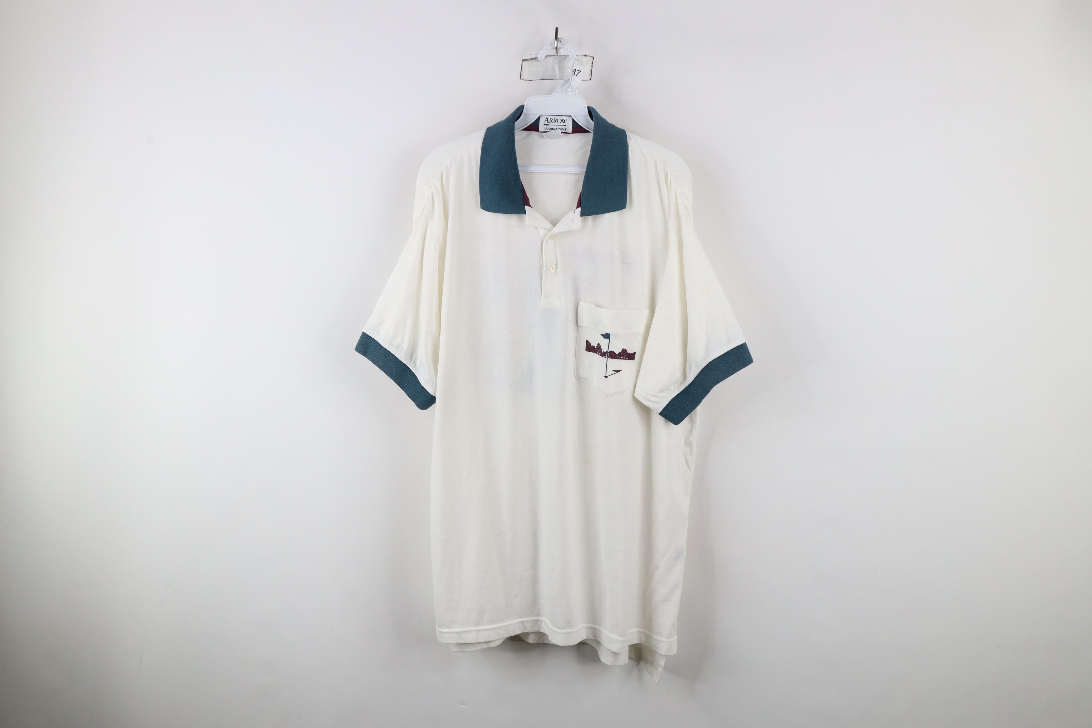 Vintage Vintage 90s Streetwear All Over Print Collared Polo Shirt Size US XL / EU 56 / 4 - 1 Thumbnail