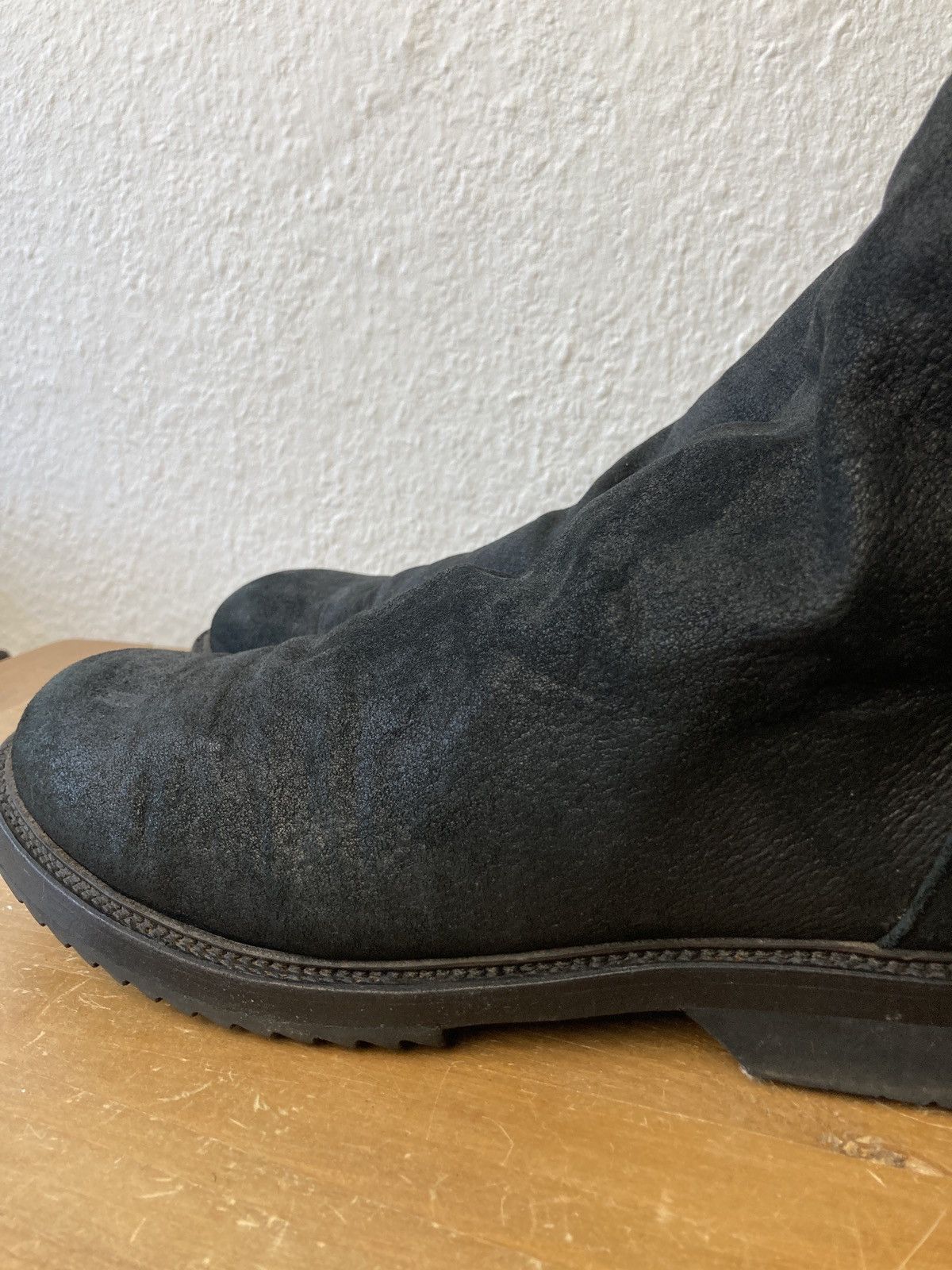 Rick Owens F/W 11 LIMO Blistered Lamb Leather Sock Creeper Boots 45/12 Size US 12 / EU 45 - 10 Thumbnail