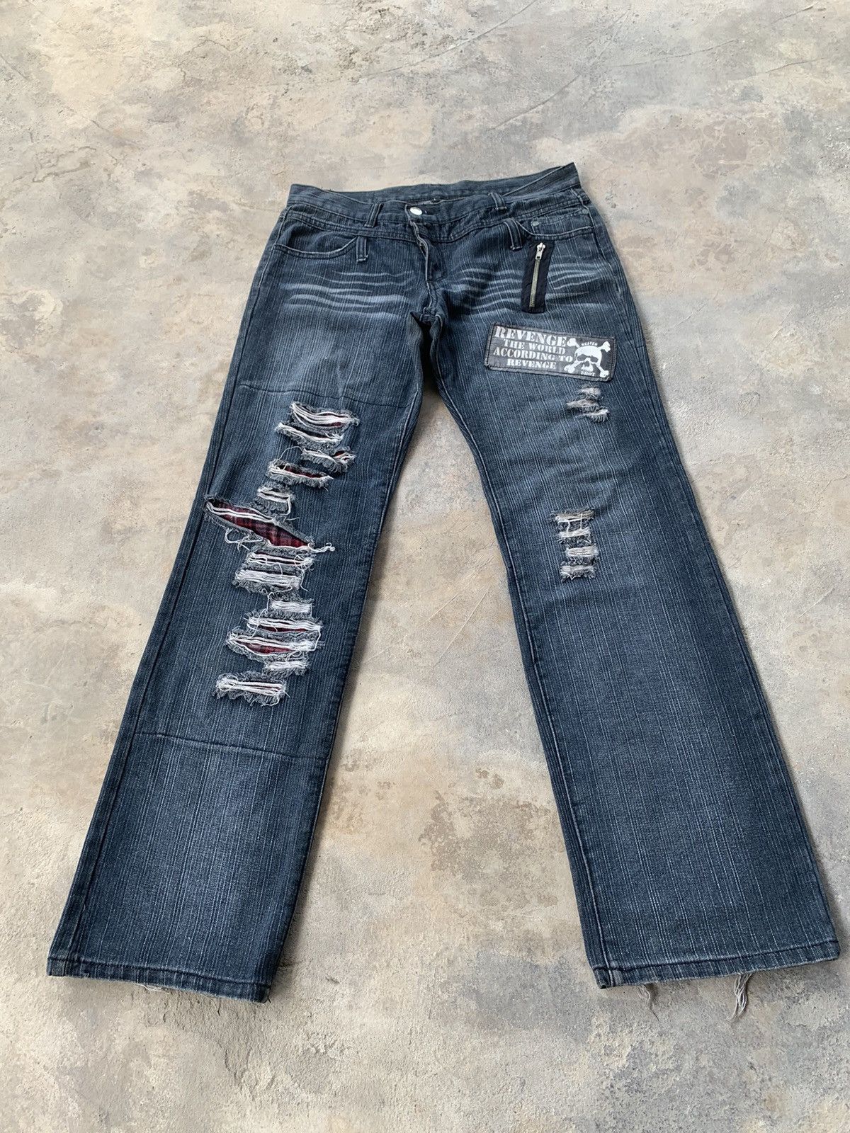 If Six Was Nine × Japanese Brand × Le Grande Bleu (L.G.B.) Rare Sex Pot Revenge Skull Punk Distressed Denim☠️🎌 Size US 33 - 8 Thumbnail