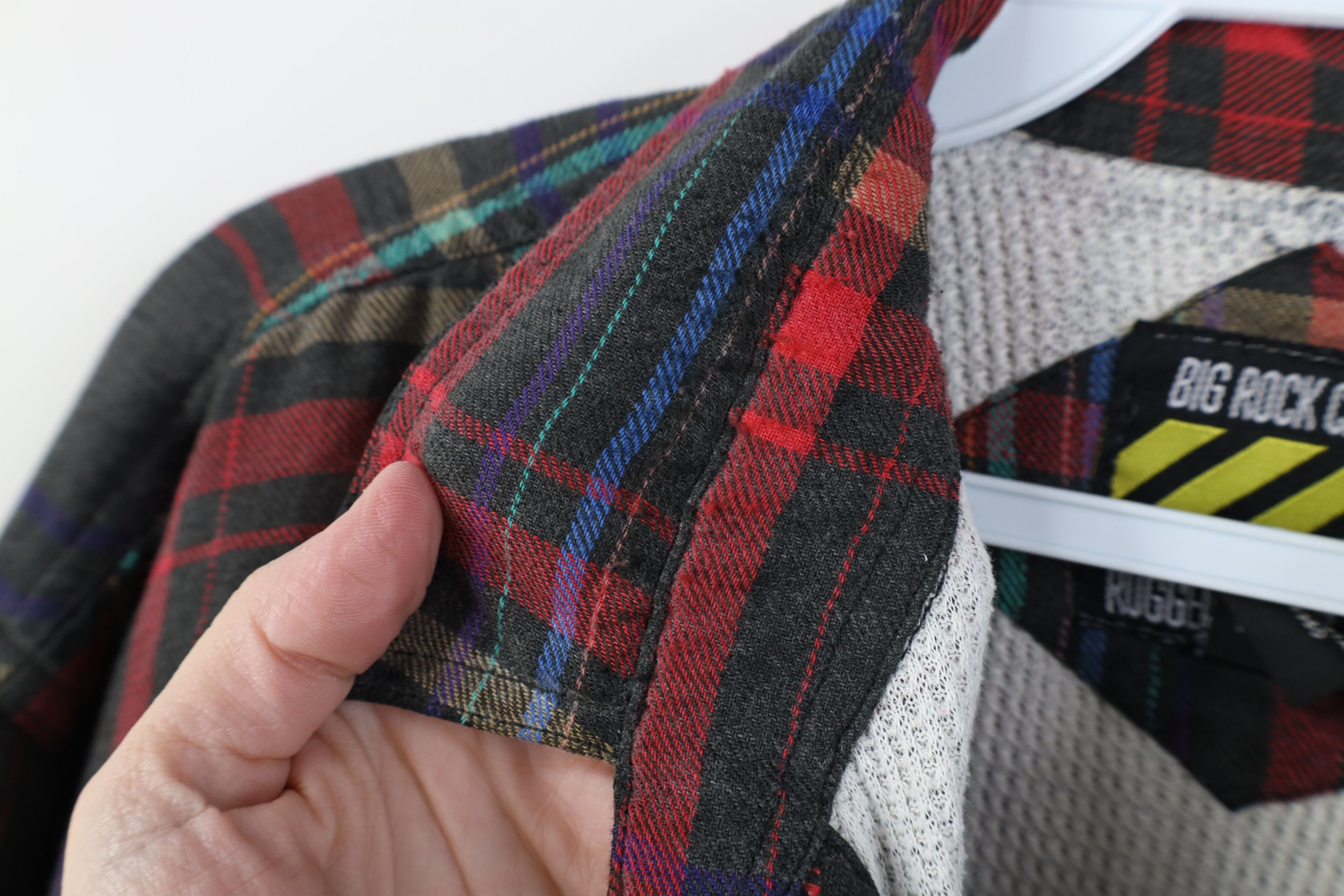 Vintage Vintage 90s Streetwear Waffle Lined Flannel Shirt Jacket Jac Size US L / EU 52-54 / 3 - 10 Thumbnail