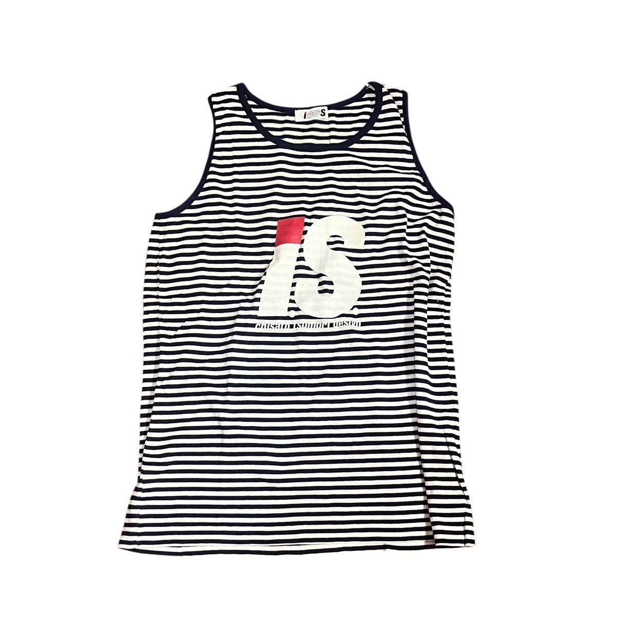 Issey Miyake TAX FREE 🇺🇸 Vintage issey miyake sport logo striped tank top Size US S / EU 44-46 / 1 - 1 Thumbnail