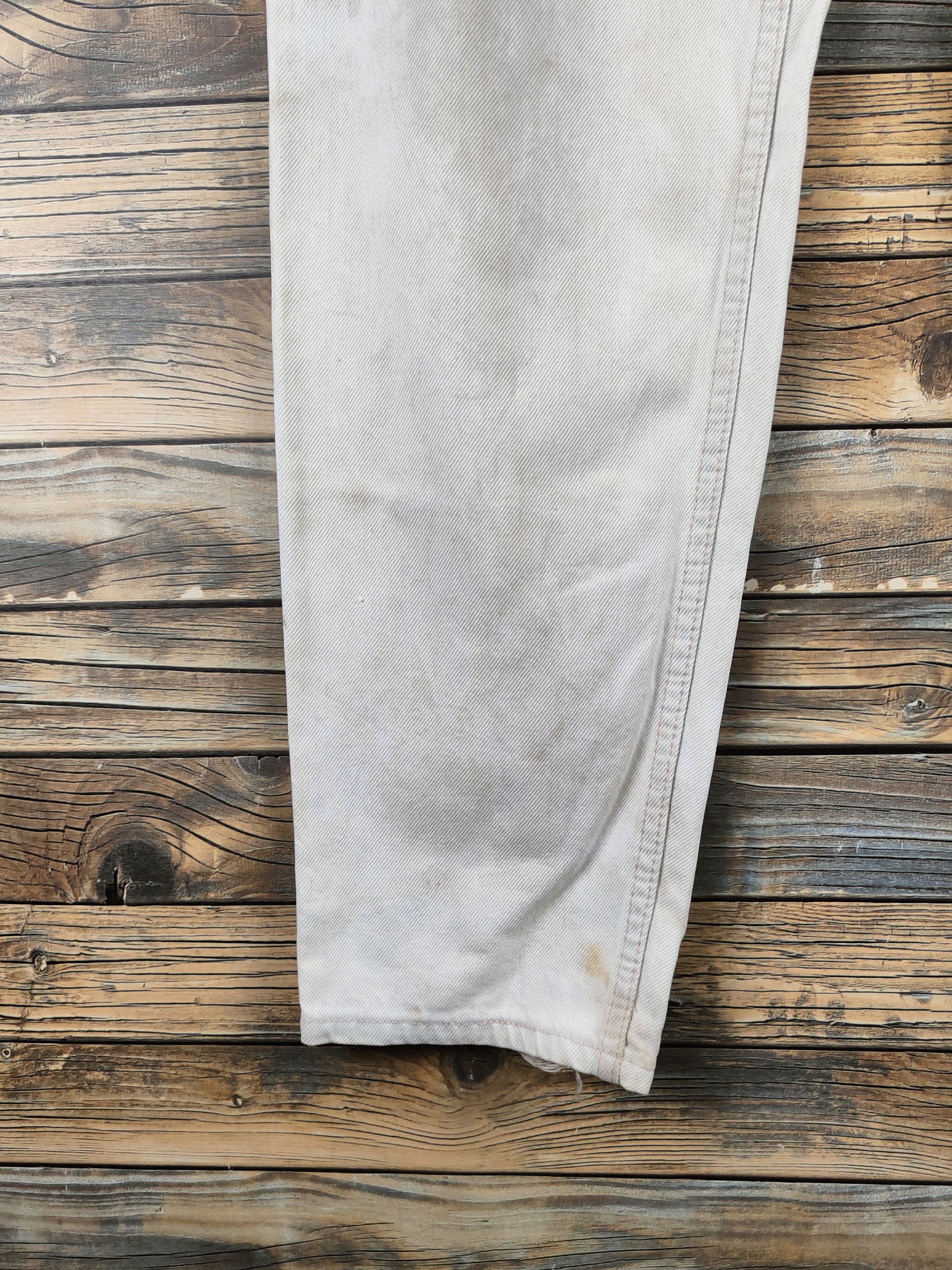 Levi's DL Levi's orange tab White Distressed Ripped Jeans #46-820 Size US 33 - 4 Thumbnail