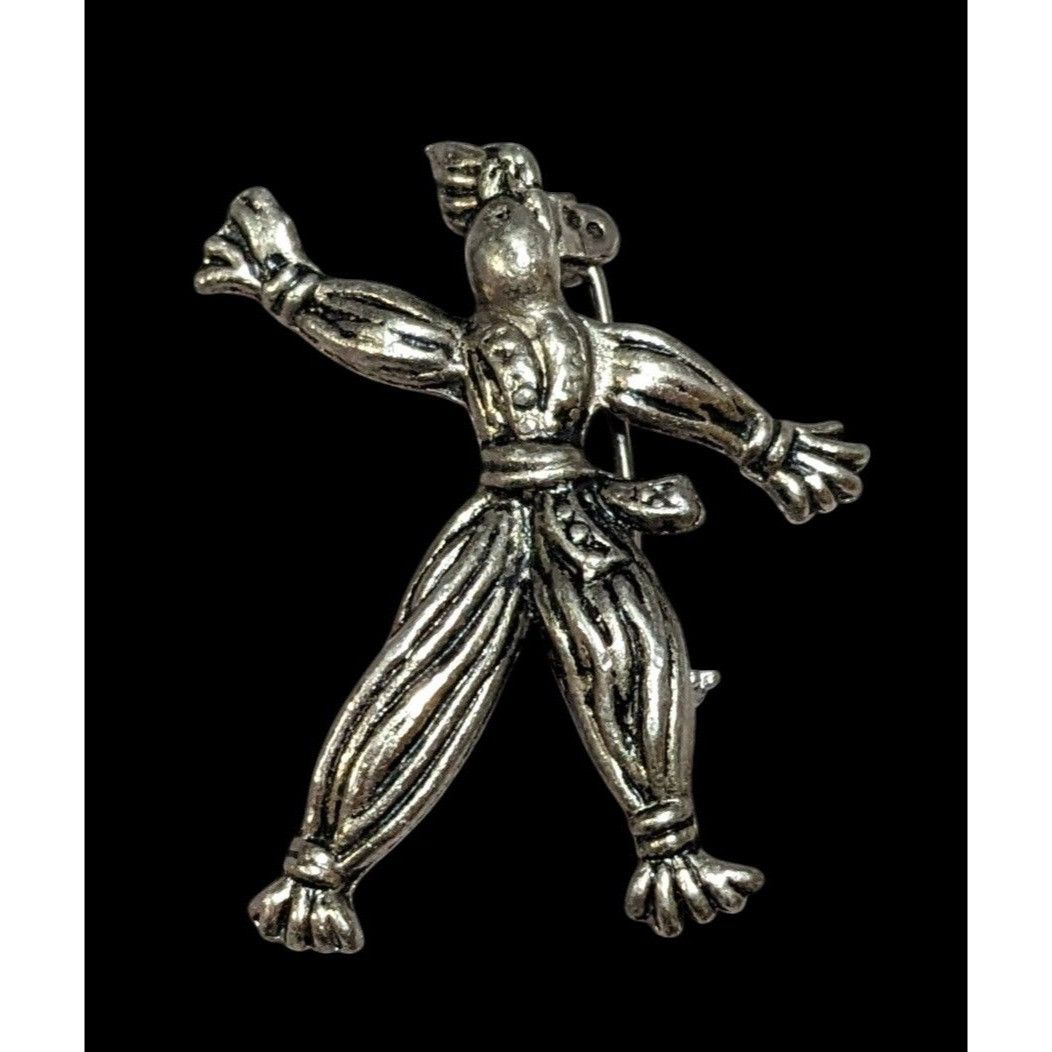 Other Vintage Silver Tone Rag Doll Shaped Brooch Size ONE SIZE - 1 Thumbnail