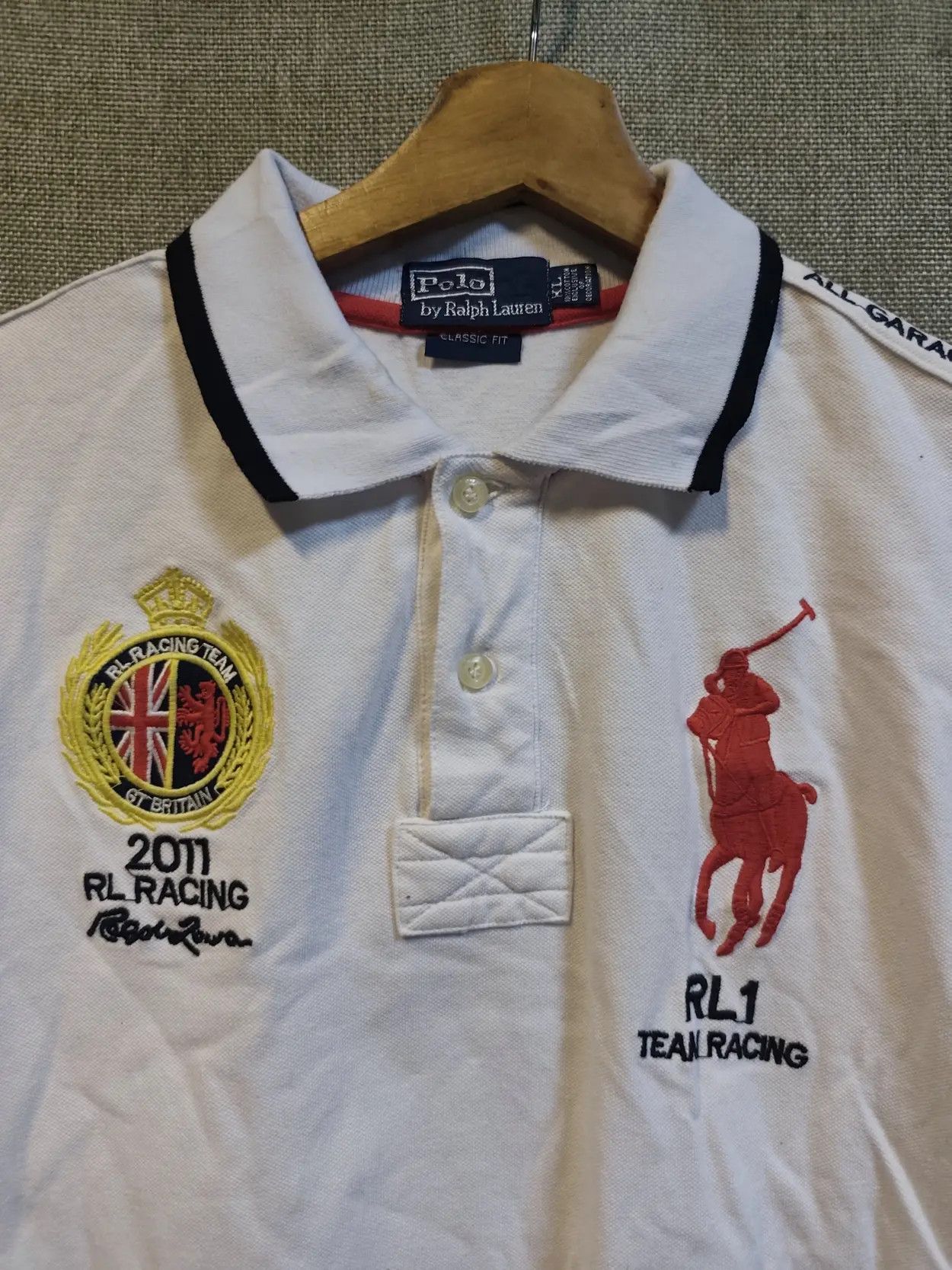 Polo Ralph Lauren Vintage Polo Ralph Lauren RL1 Racing Team GBR Polo Shirt Size US M / EU 48-50 / 2 - 5 Thumbnail