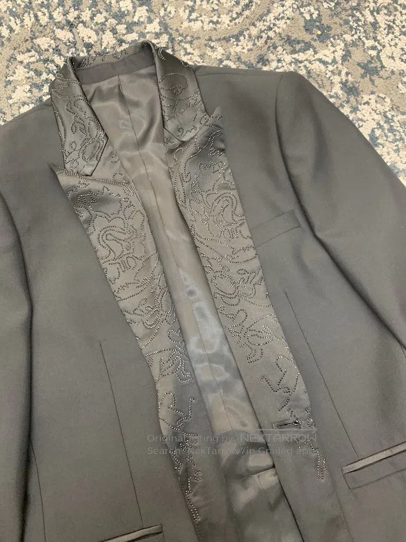 Versace Versace Rhinestone single-breasted suit set Size 46S - 8 Thumbnail