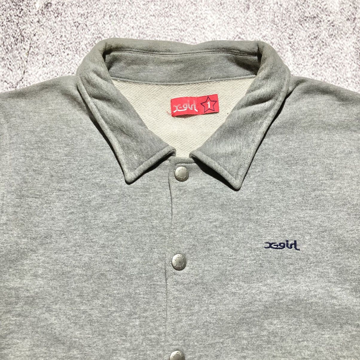 Japanese Brand 2000s X-girl Women Face Big Logo HG Style Button Jacket Grey Size US S / EU 44-46 / 1 - 9 Thumbnail