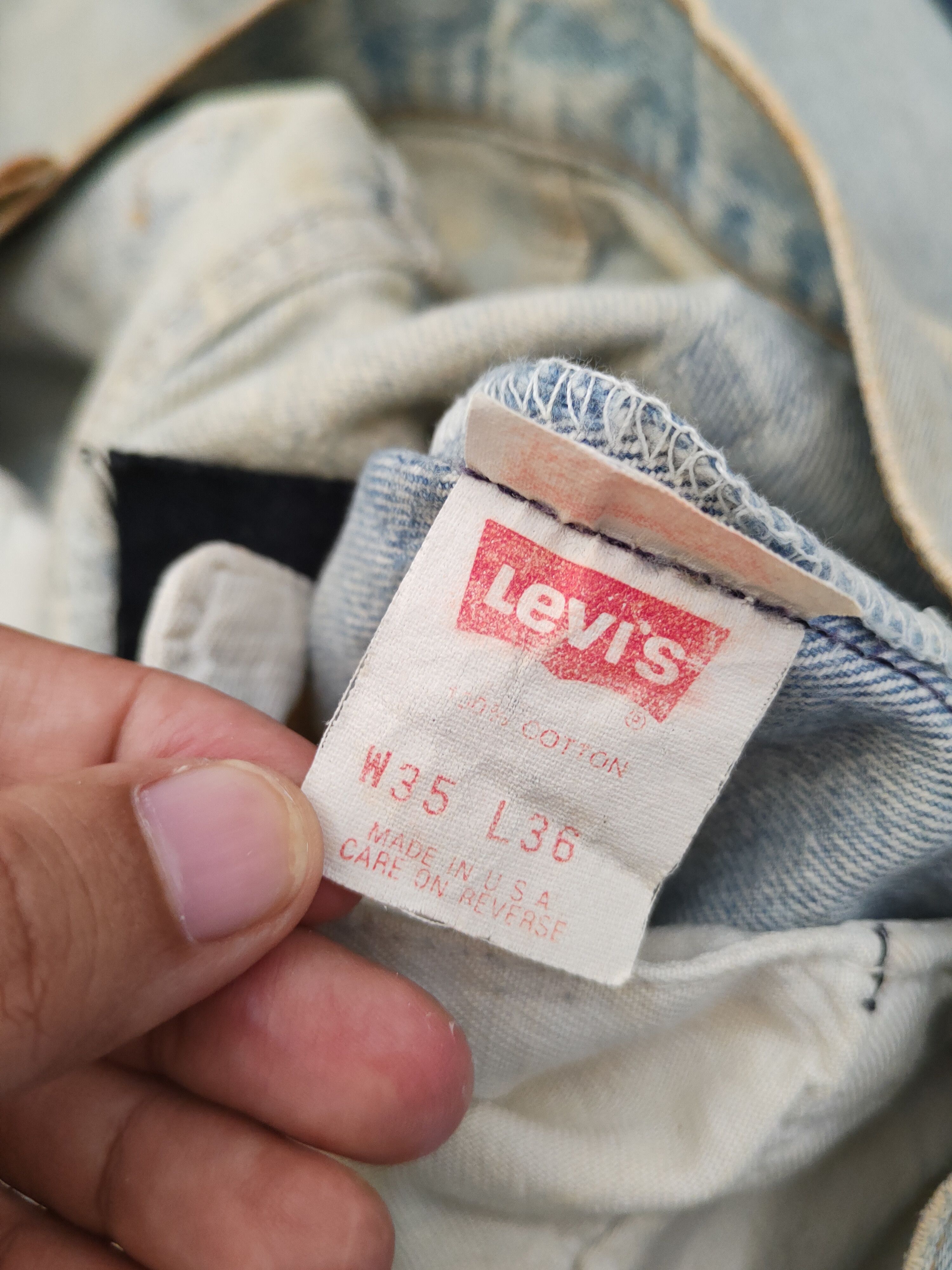 Levi's Levi's Light Blue Distressed Ripped denim Jeans #W1588 Size US 34 / EU 50 - 18 Thumbnail