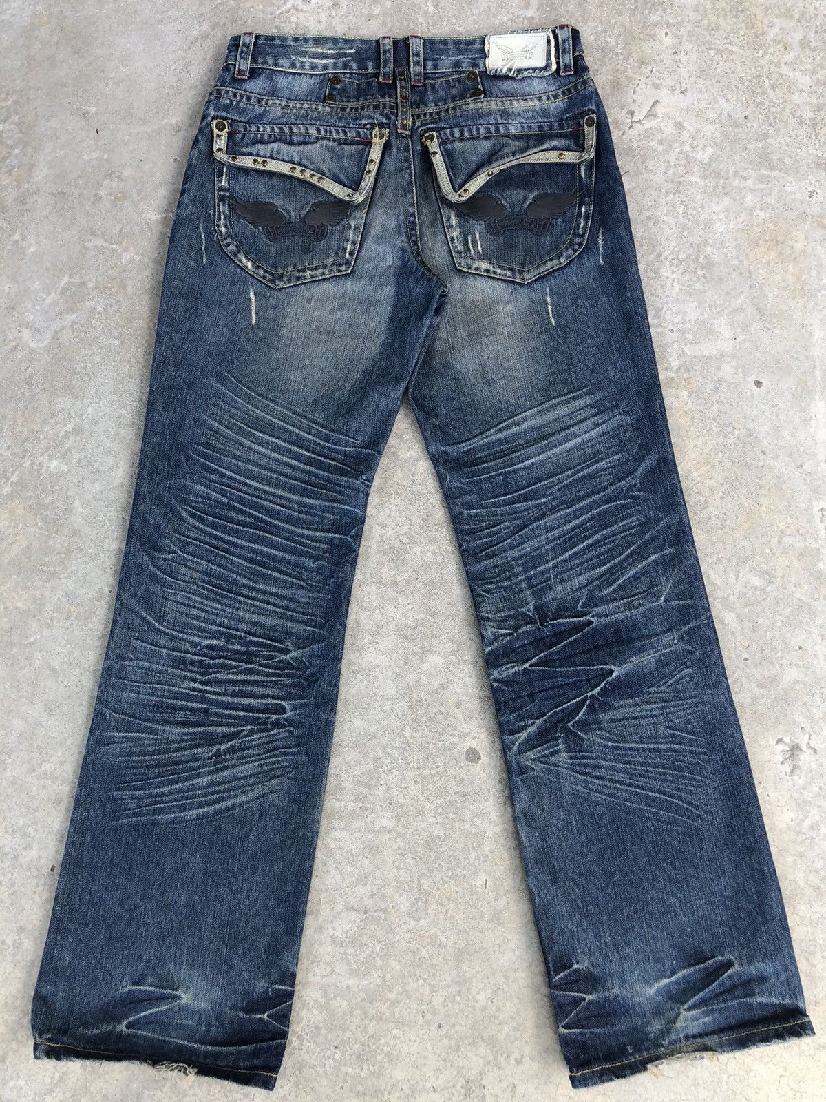 Robins Jeans Vintage Robin’s Embroidered Logo Distressed Jeans Size US 32 / EU 48 - 1 Thumbnail
