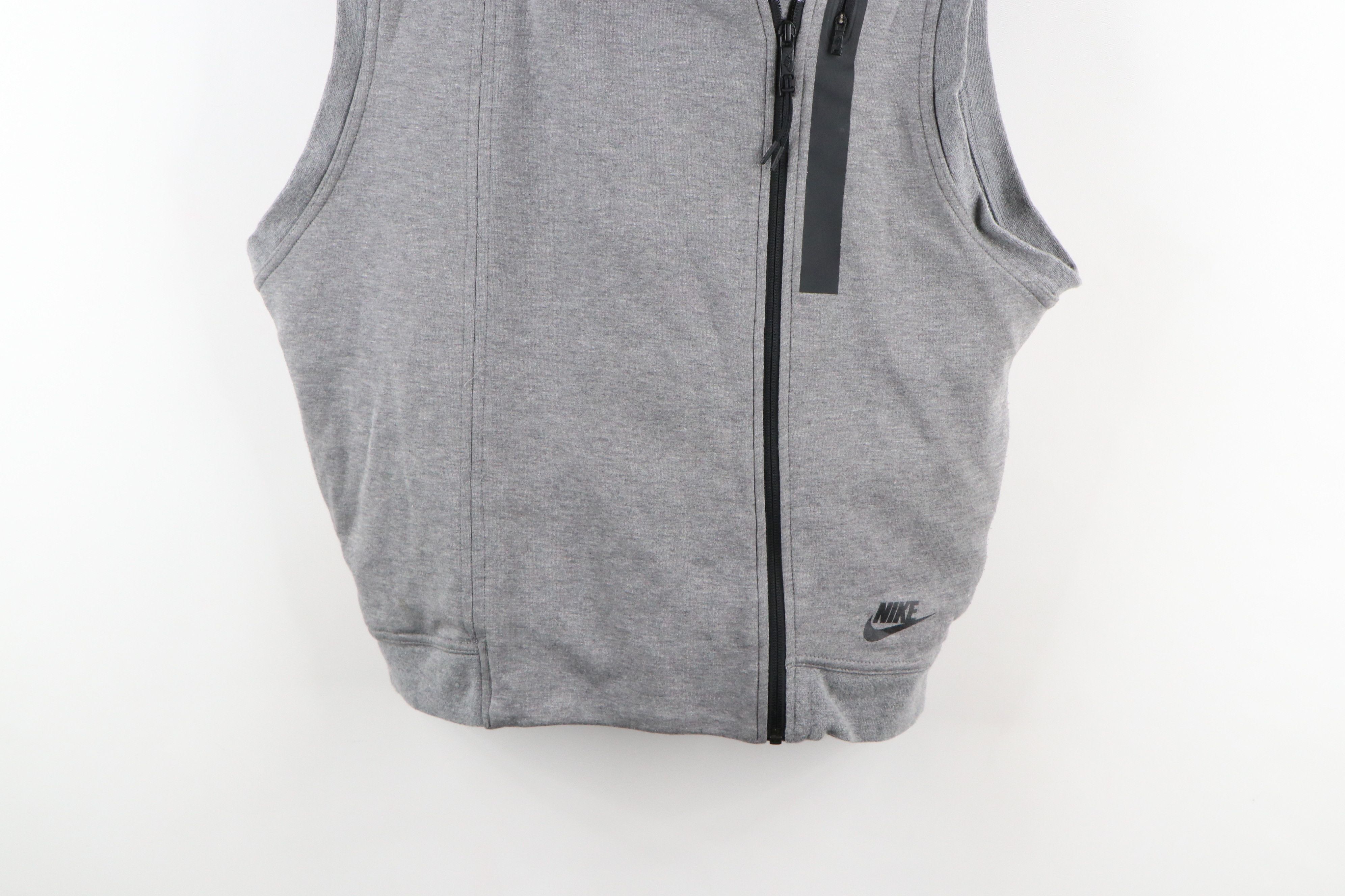 Nike Nike Spell Out Tech Fleece Full Zip Cape Vest Hoodie Gray Size L / US 10 / IT 46 - 3 Thumbnail