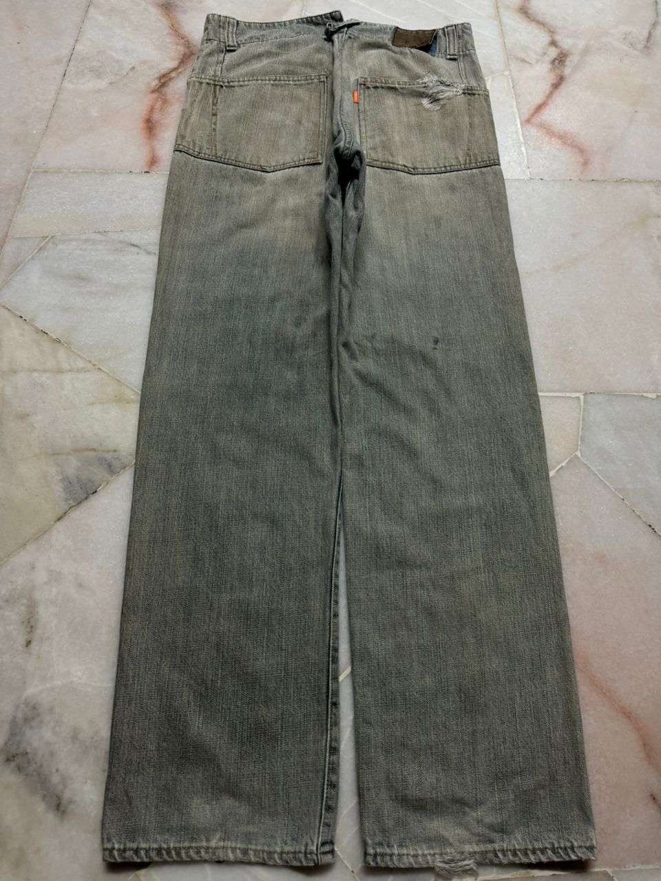 Vintage 💥Grunge💥Montage Very Rare Thrashed Rusty Insane Baggy Jean Size US 30 / EU 46 - 16 Thumbnail
