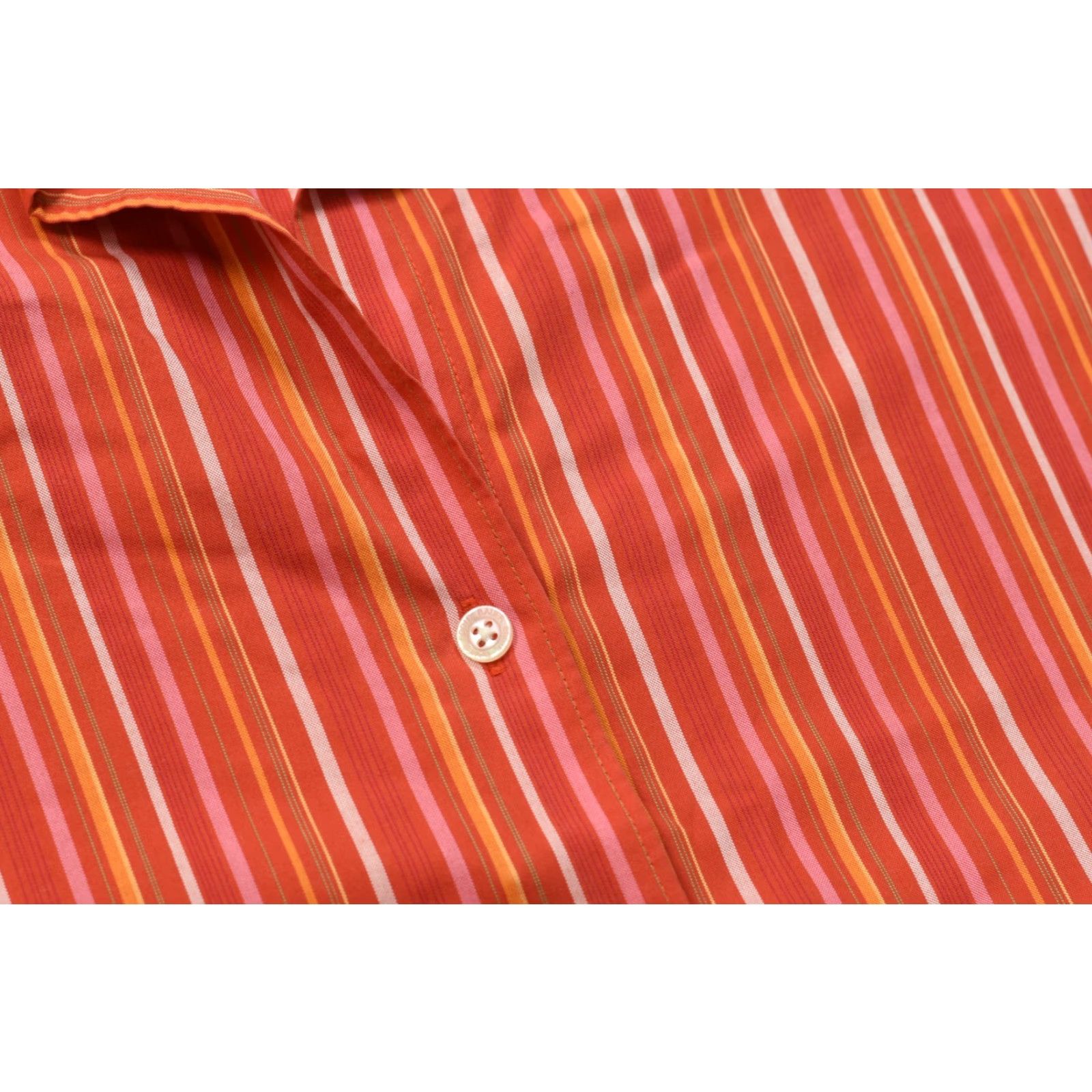 Eddie Bauer Eddie Bauer Shirt Button-Up Orange Striped Wrinkle Resistant Women Large Petite Button Up Shirt Size L / US 10 / IT 46 - 7 Thumbnail