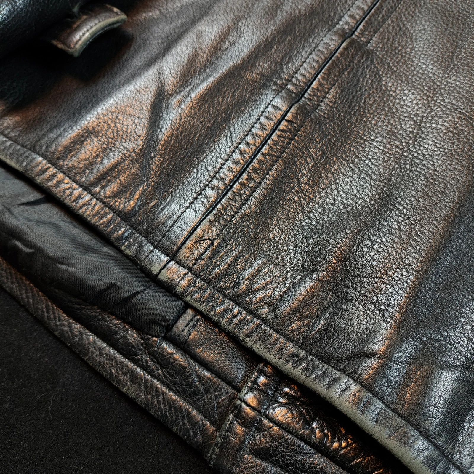 Guess Vintage Guess XL leather jacket button 90s rare archive Size US XL / EU 56 / 4 - 9 Thumbnail
