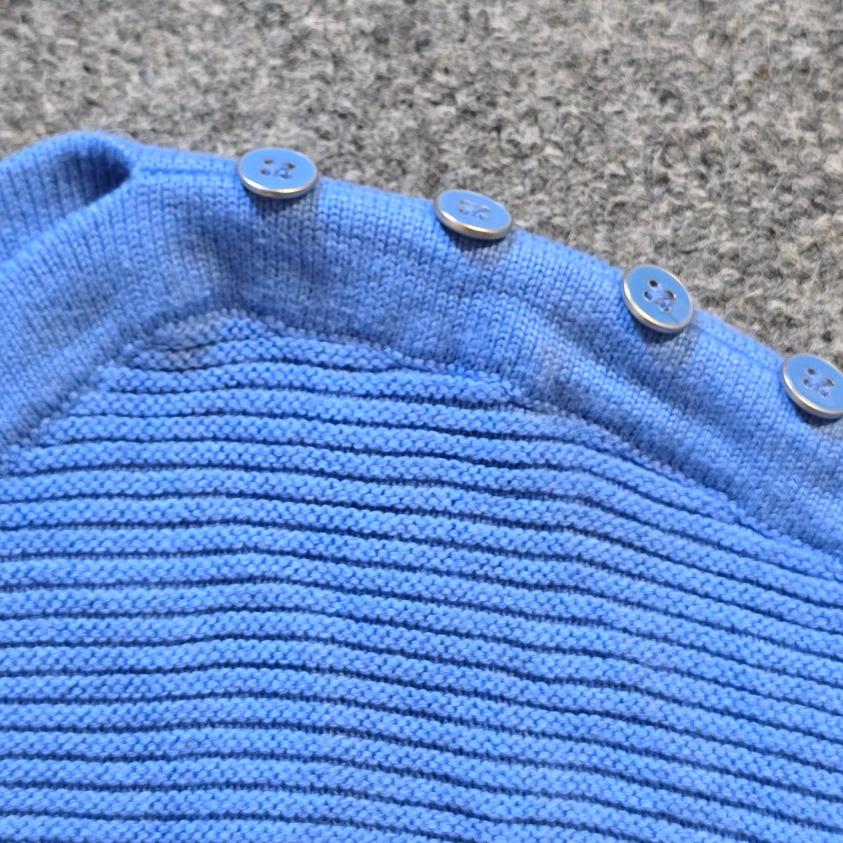 Talbots Talbots Sweater Womens Medium Blue Ribbed Knit Round Neck Long Sleeve Casual Mens? Size M / US 6-8 / IT 42-44 - 4 Thumbnail