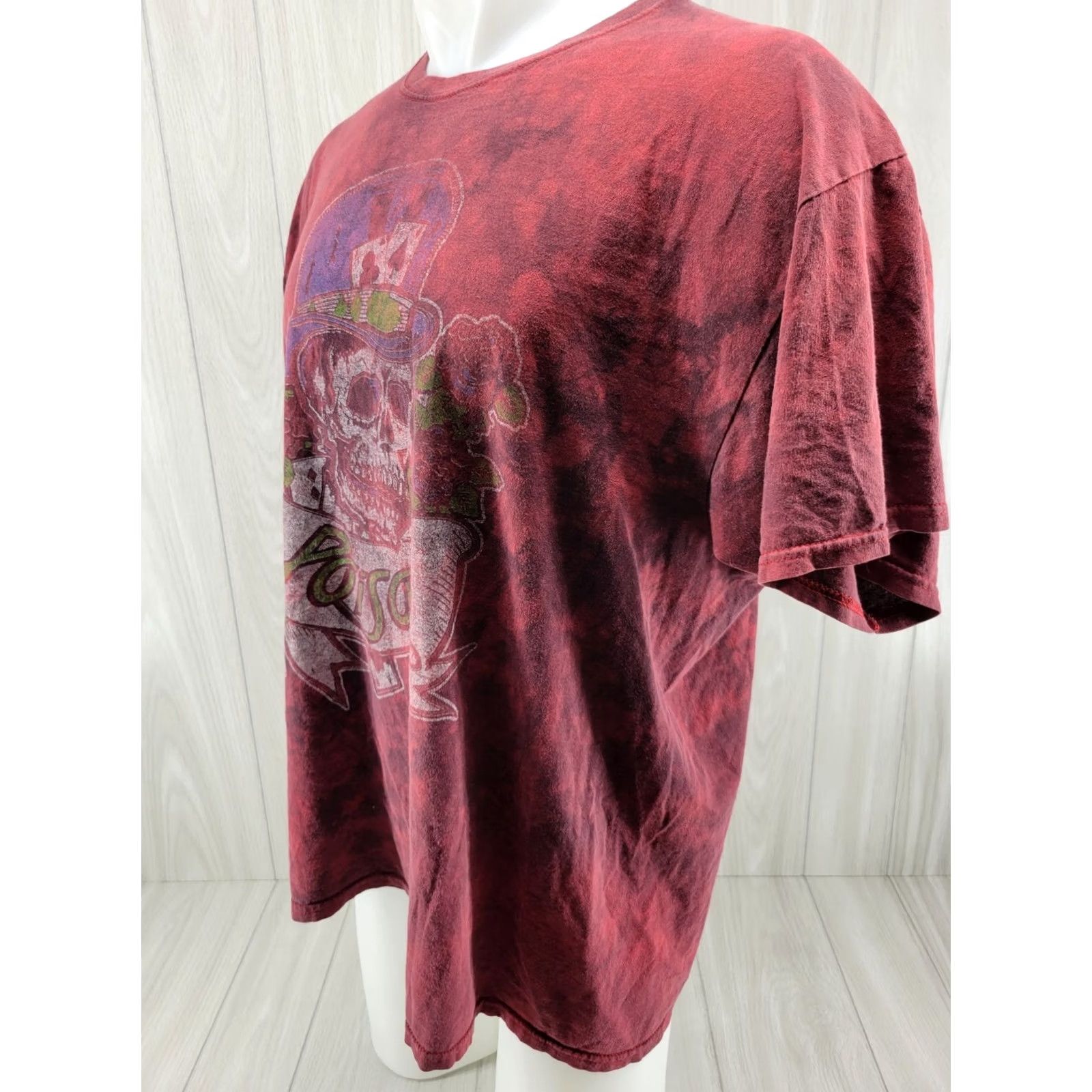Vintage Poison Shirt XL Tie-Dye Red Skull MadHatter Rock Band Graphic Tee 2017 Mens Short Sleeve Crew Neck Cotton Vintage? Size US XL / EU 56 / 4 - 3 Thumbnail