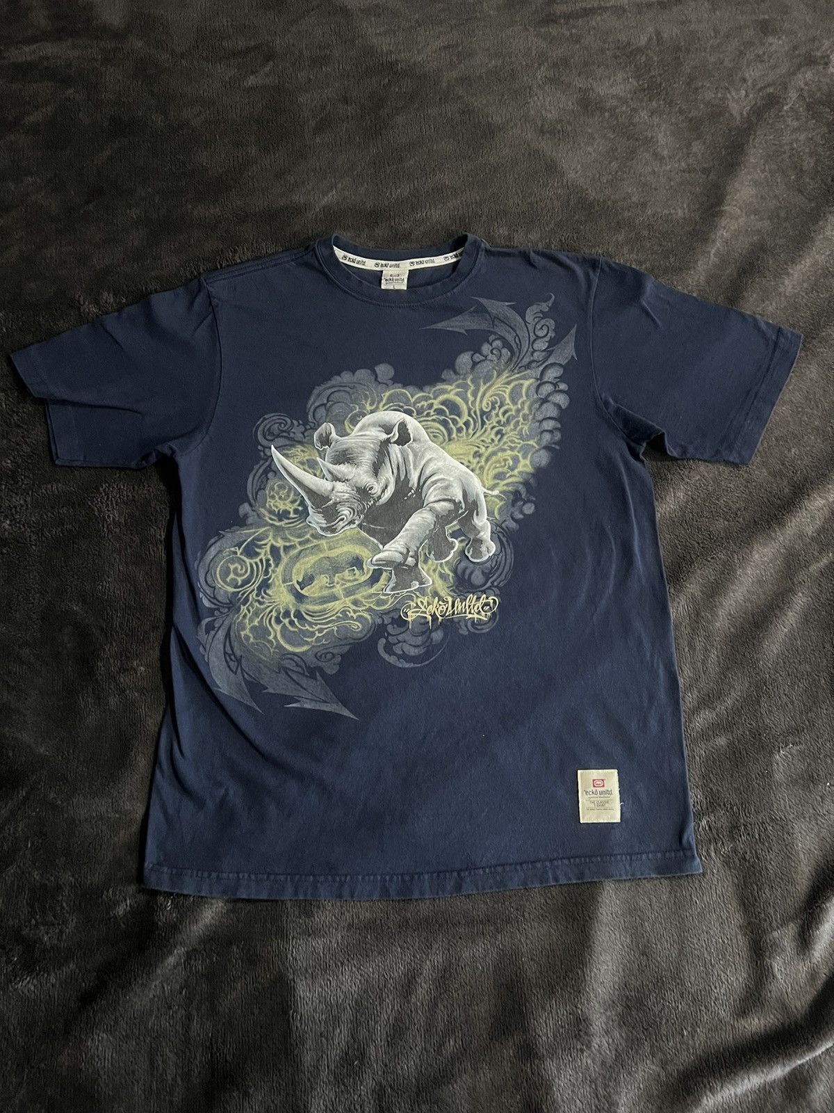 Ecko Unltd. Vintage Ecko Rhino Graphic T-Shirt Size US L / EU 52-54 / 3 - 1 Thumbnail