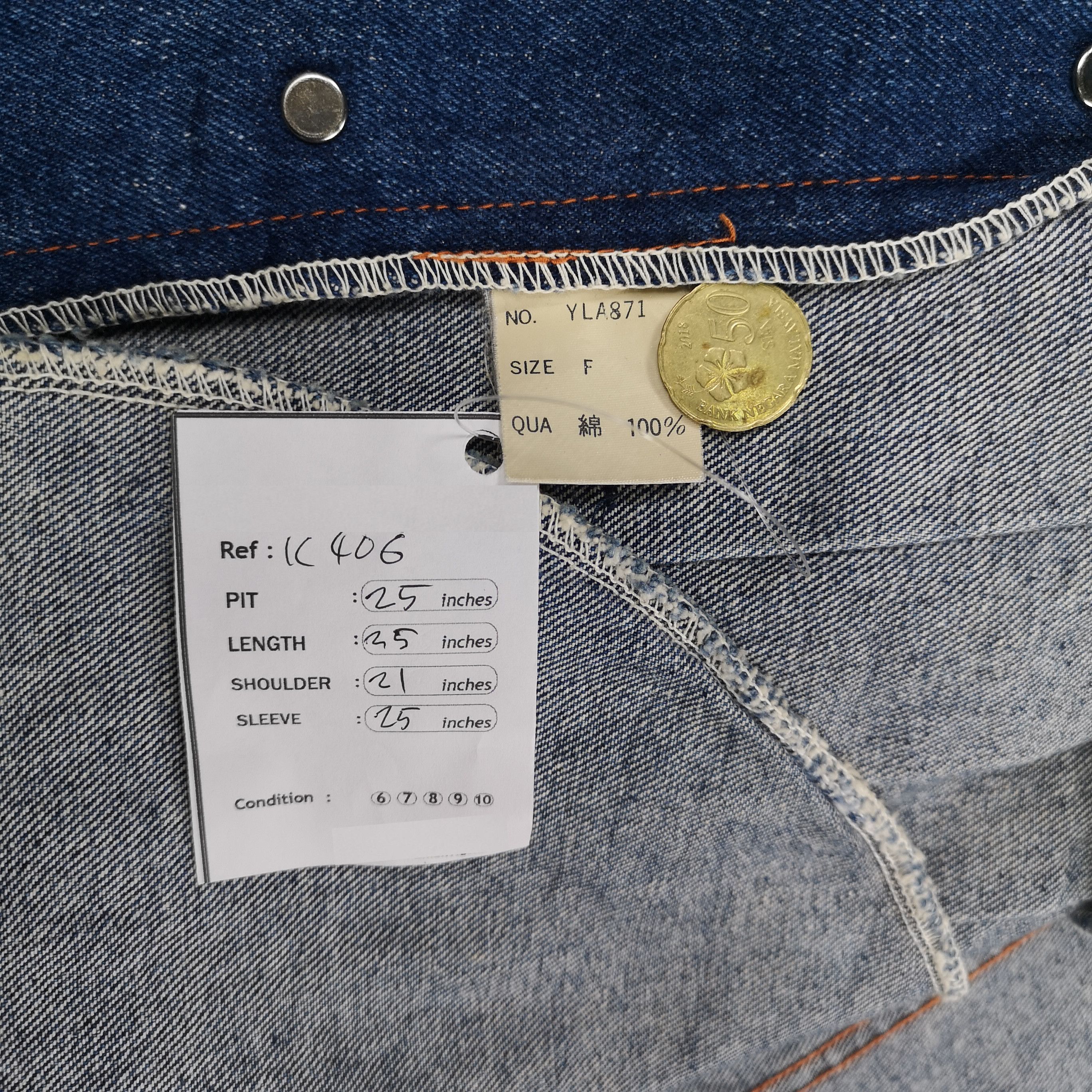 Vintage Vintage Crampe Blue Denim Trucker Jacket Size US L / EU 52-54 / 3 - 8 Thumbnail