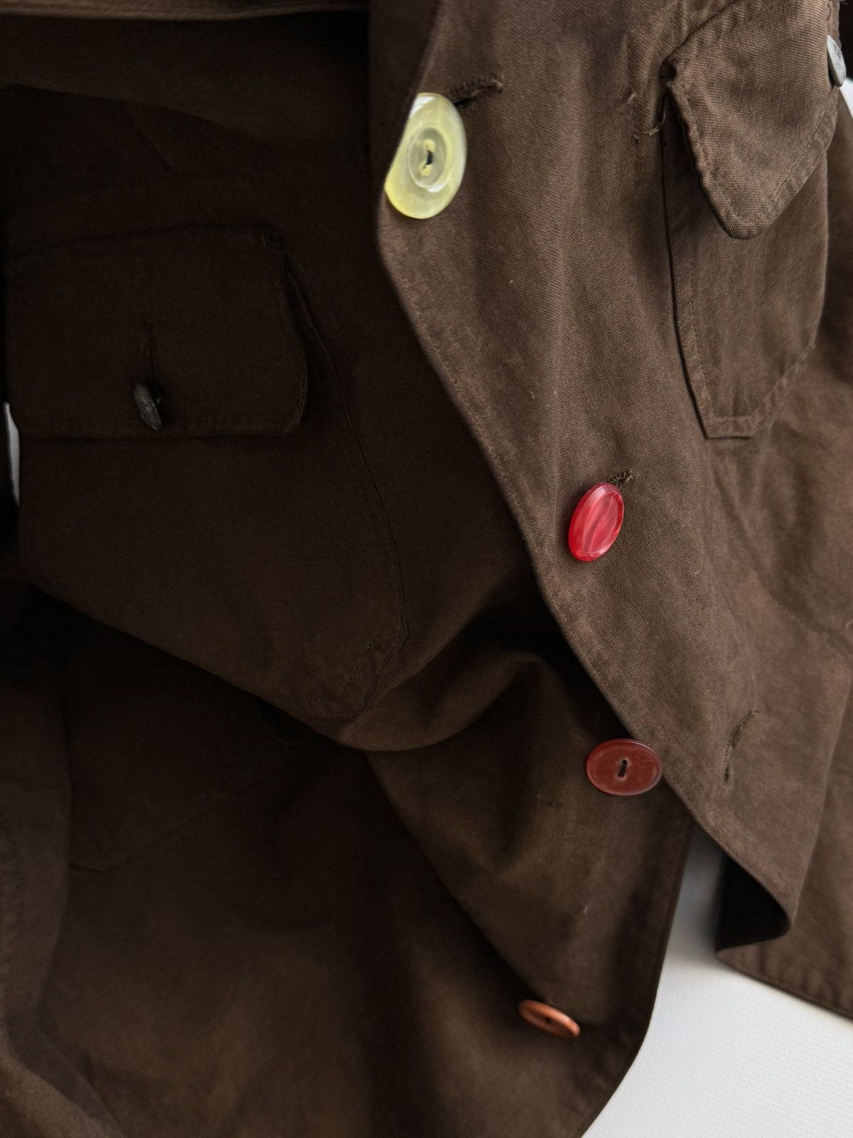 Vintage Vintage 1960s Swedish Army Work Brown Jacket Size US M / EU 48-50 / 2 - 6 Thumbnail