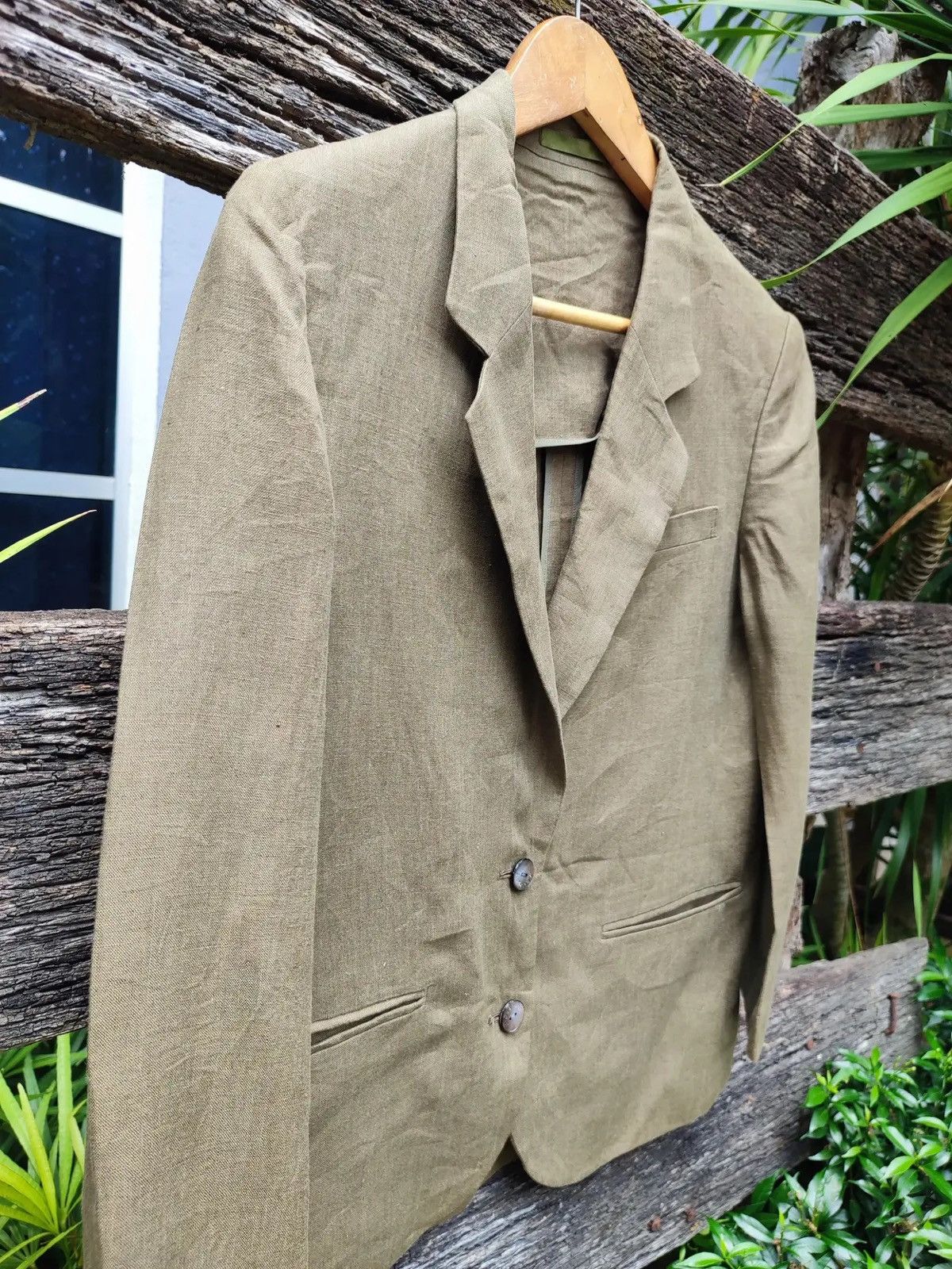 Burberry Vintage Burberrys Linen Blazer – Classic 2-Button Size S / US 4 / IT 40 - 6 Thumbnail