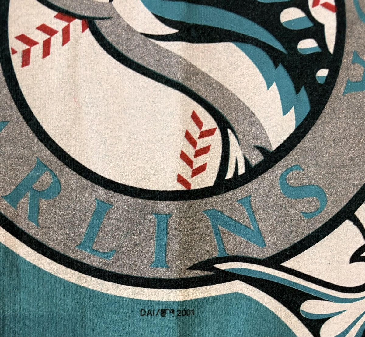 MLB 2001 Florida Marlins MLB Tie Dye Glitter Ink Graphic ERD Tee Size US L / EU 52-54 / 3 - 4 Thumbnail