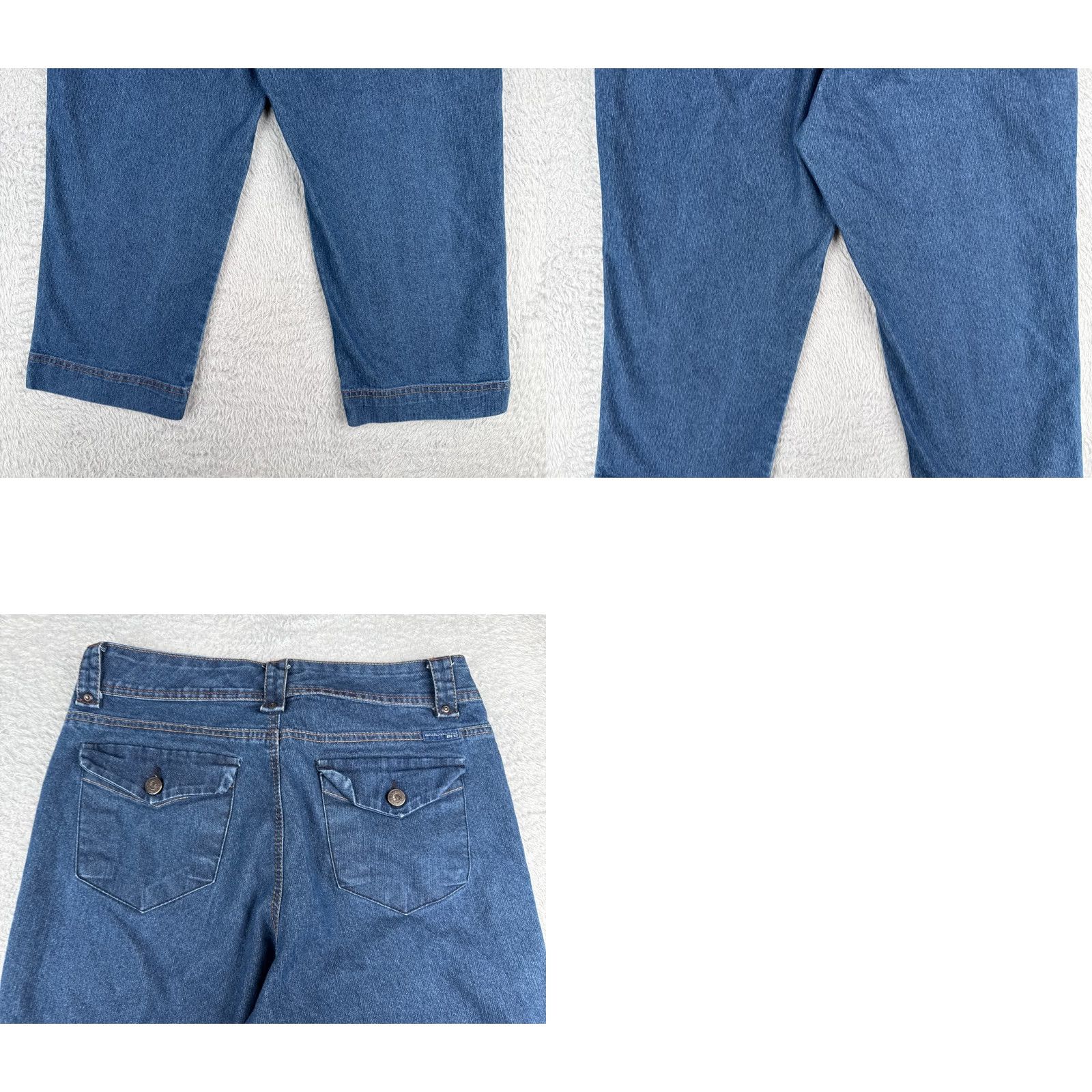 Vintage BandolinoBlu Jeans Womens 10 Blue Denim Capri Mid Rise 30x21 Cotton Blend 5-Pocket Design Size 32" / US 10 / IT 46 - 10 Thumbnail