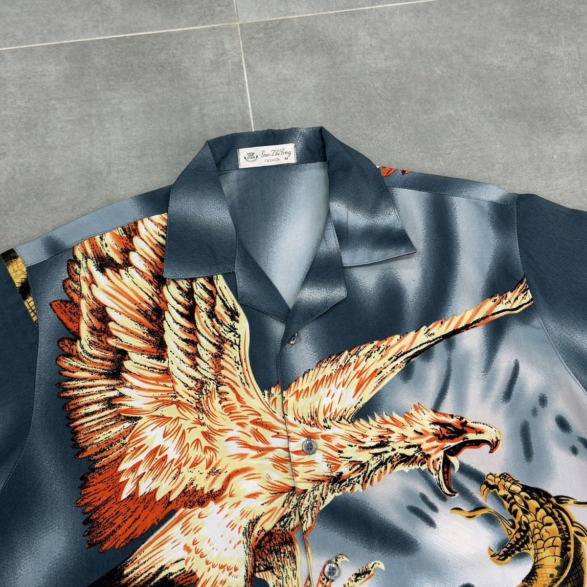 Japanese Brand × Vintage Guo Zhi Ting Dragon Eagle Aloha Hawaiian Button Shirt Size M Size US M / EU 48-50 / 2 - 6 Thumbnail