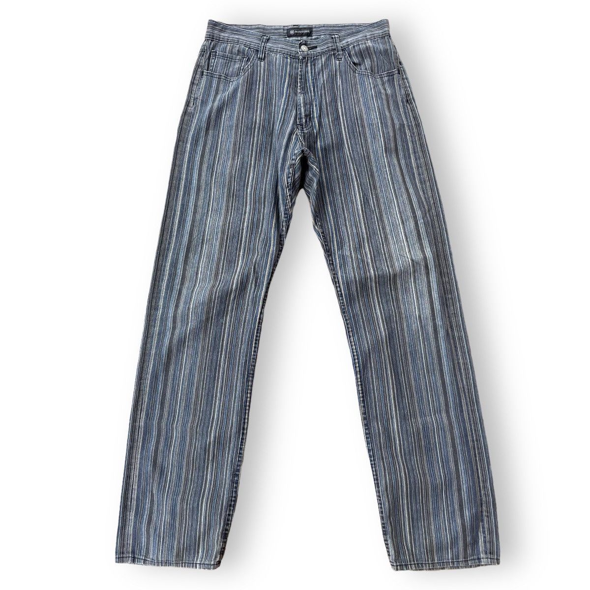 Tornado Mart 🇯🇵 VINTAGE ROOT THREE STRIPES DENIM PANTS Size US 30 / EU 46 - 1 Thumbnail