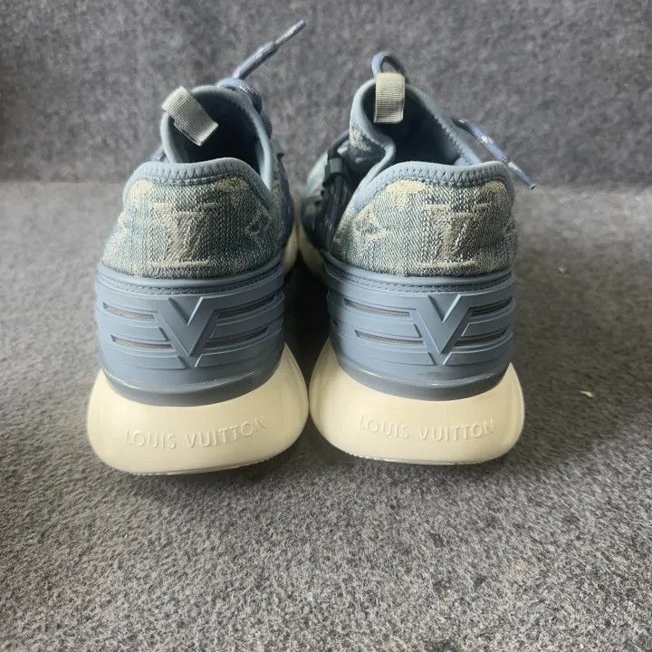 Louis Vuitton Louis Vuitton Fastlane Denim Sneakers in Navy Blue -2508 Size US 8 / EU 41 - 3 Thumbnail