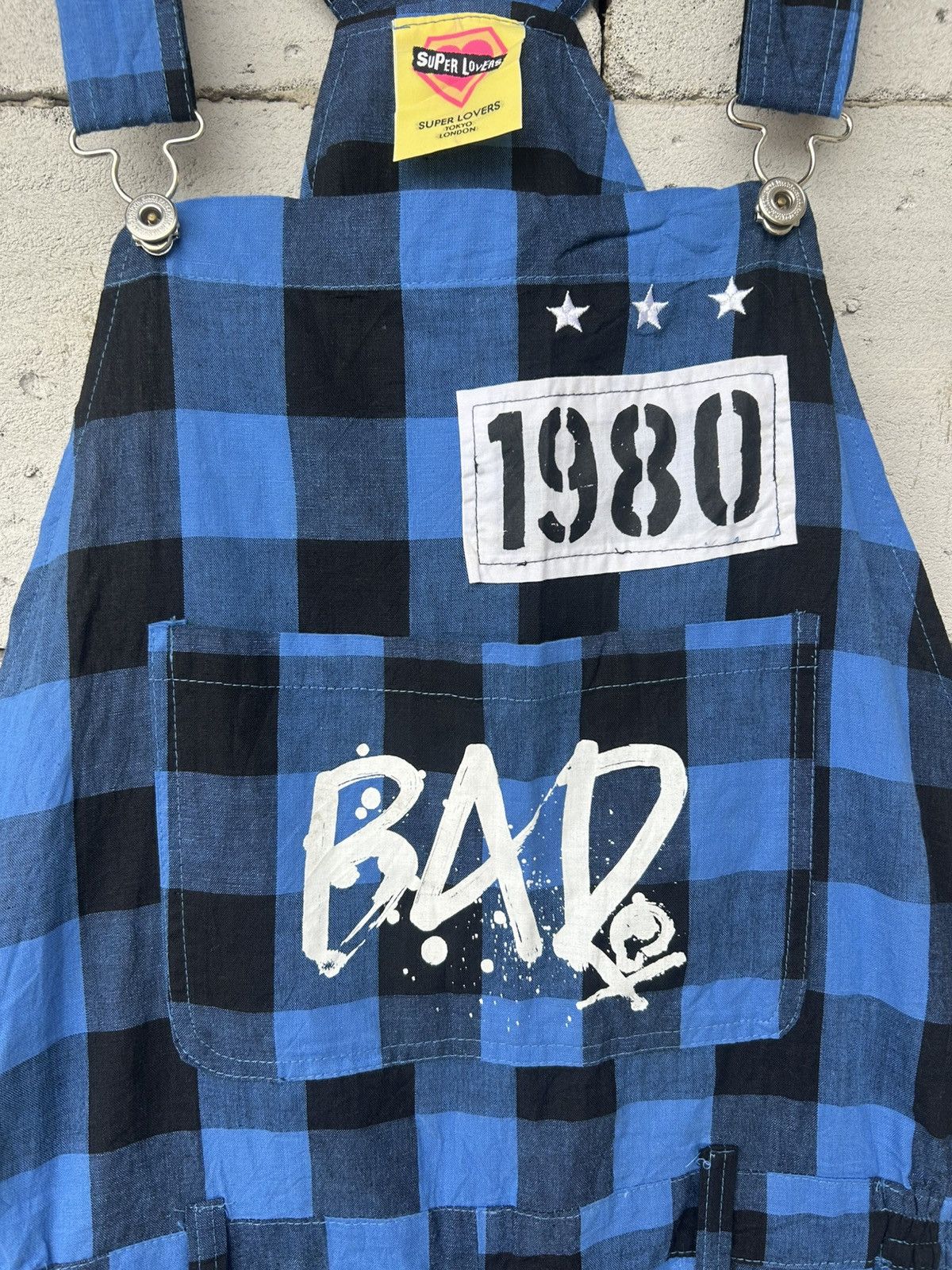 Hysteric Glamour Super Lovers Tokyo Blue Checkered Coverall Size US 32 / EU 48 - 3 Thumbnail