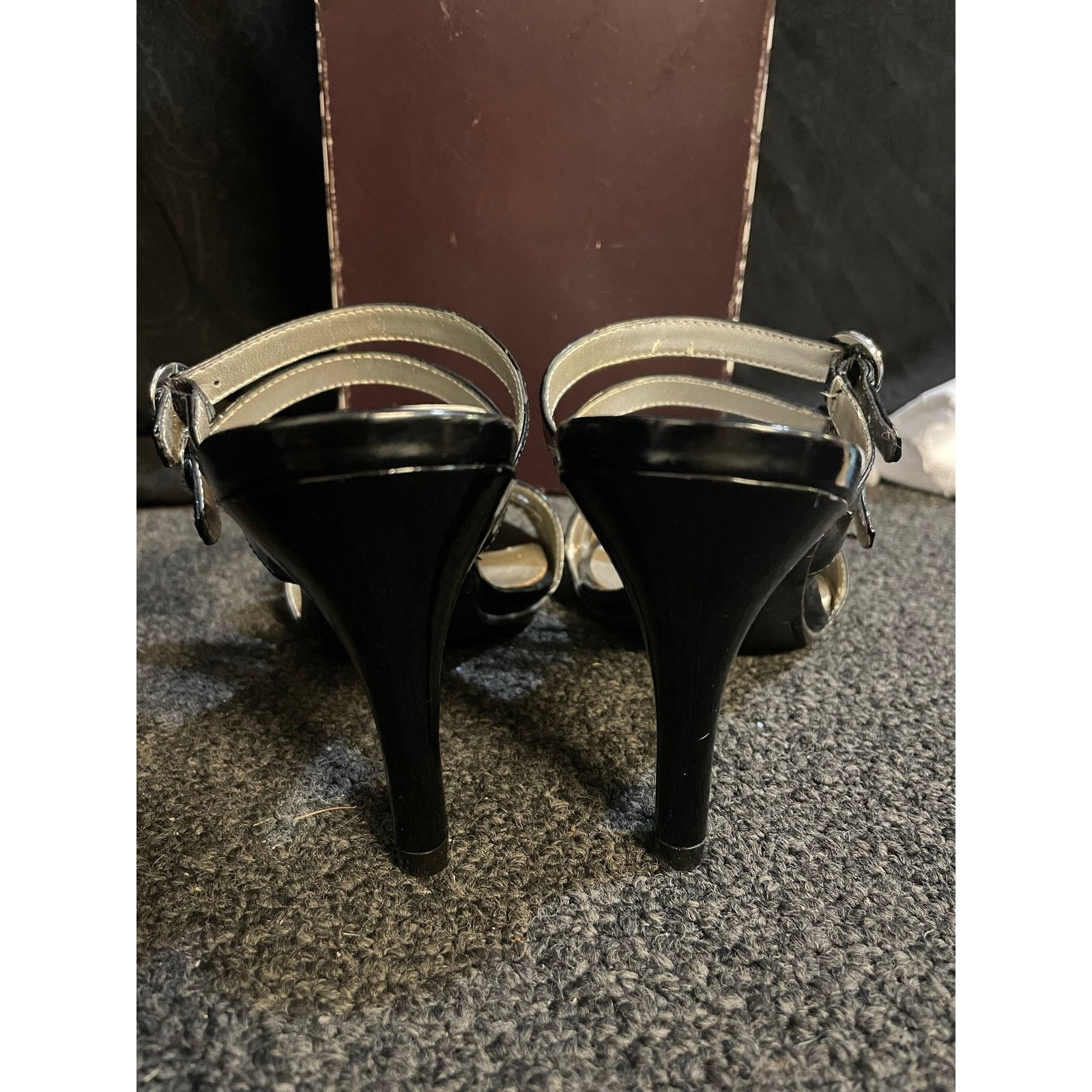 Other Dana Buchman Sardinia Black Patent Leather Strap Pump 8.5 M Size US 8.5 / IT 38.5 - 5 Thumbnail