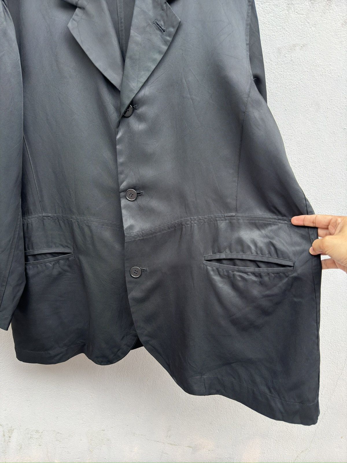 Yohji Yamamoto 💥GRAIL💥1980s ICONIC YOHJI YAMAMOTO SIGNATURE BAGGY JACKET Size US L / EU 52-54 / 3 - 6 Thumbnail