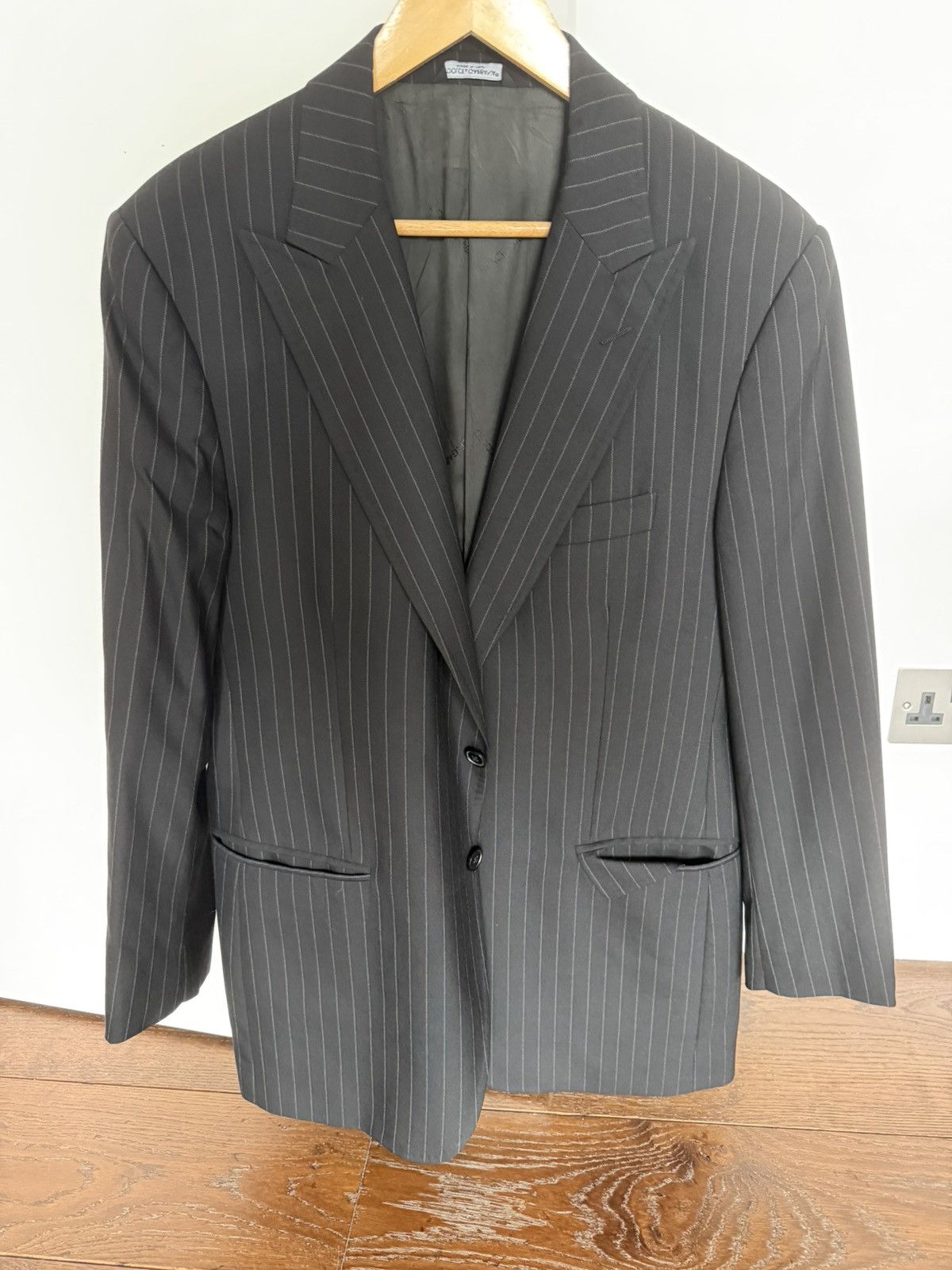 Dolce & Gabbana Dolce & Gabbana Wool Striped Coat Blazer Made In Italy Size US M / EU 48-50 / 2 - 11 Thumbnail