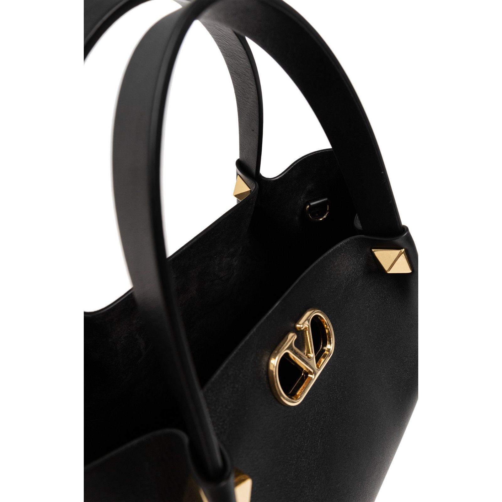 Valentino VALENTINO GARAVANI Black Leather Shopping Bag New & Authenti Size ONE SIZE - 4 Thumbnail